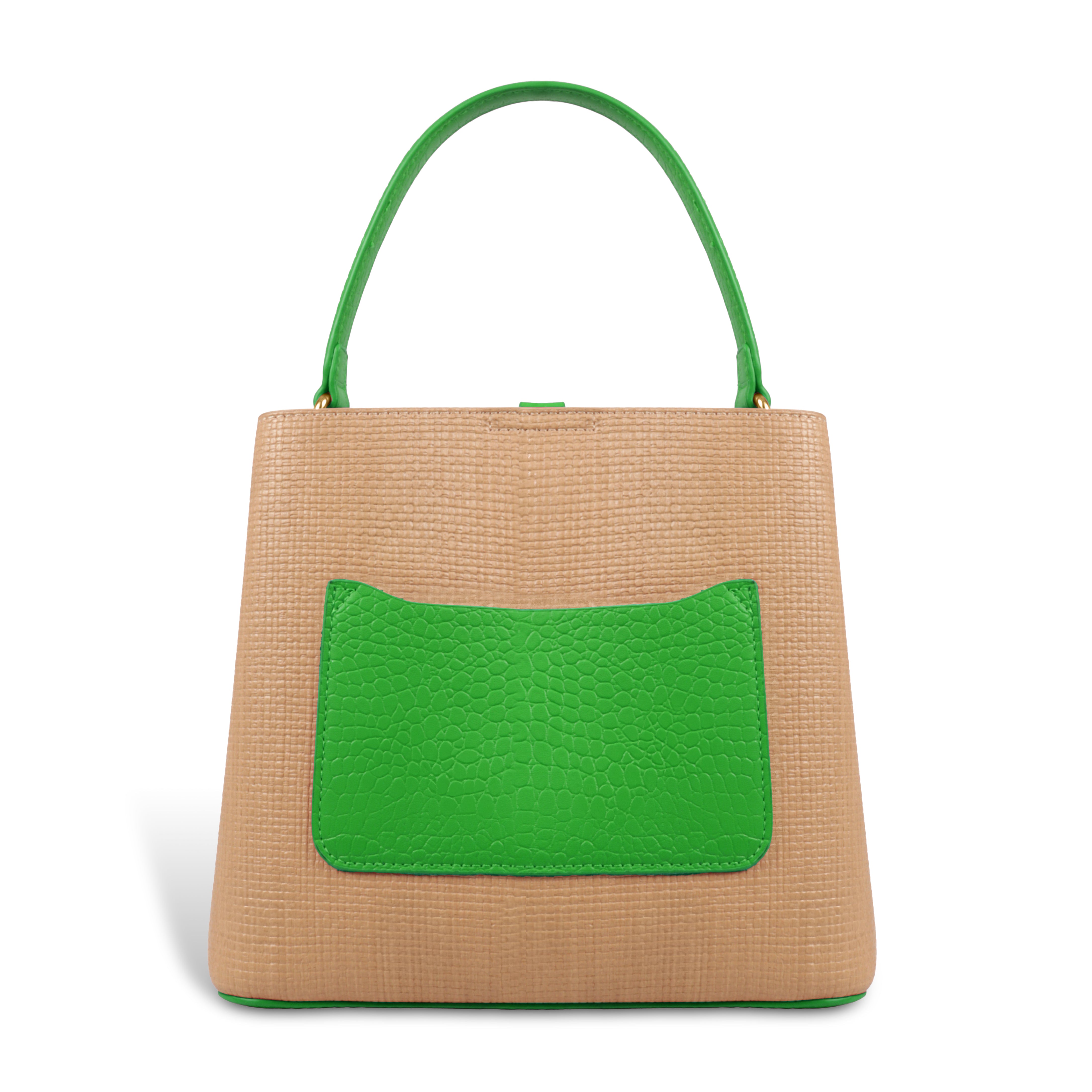 Fashionable Structured Handbag with Dual Handles