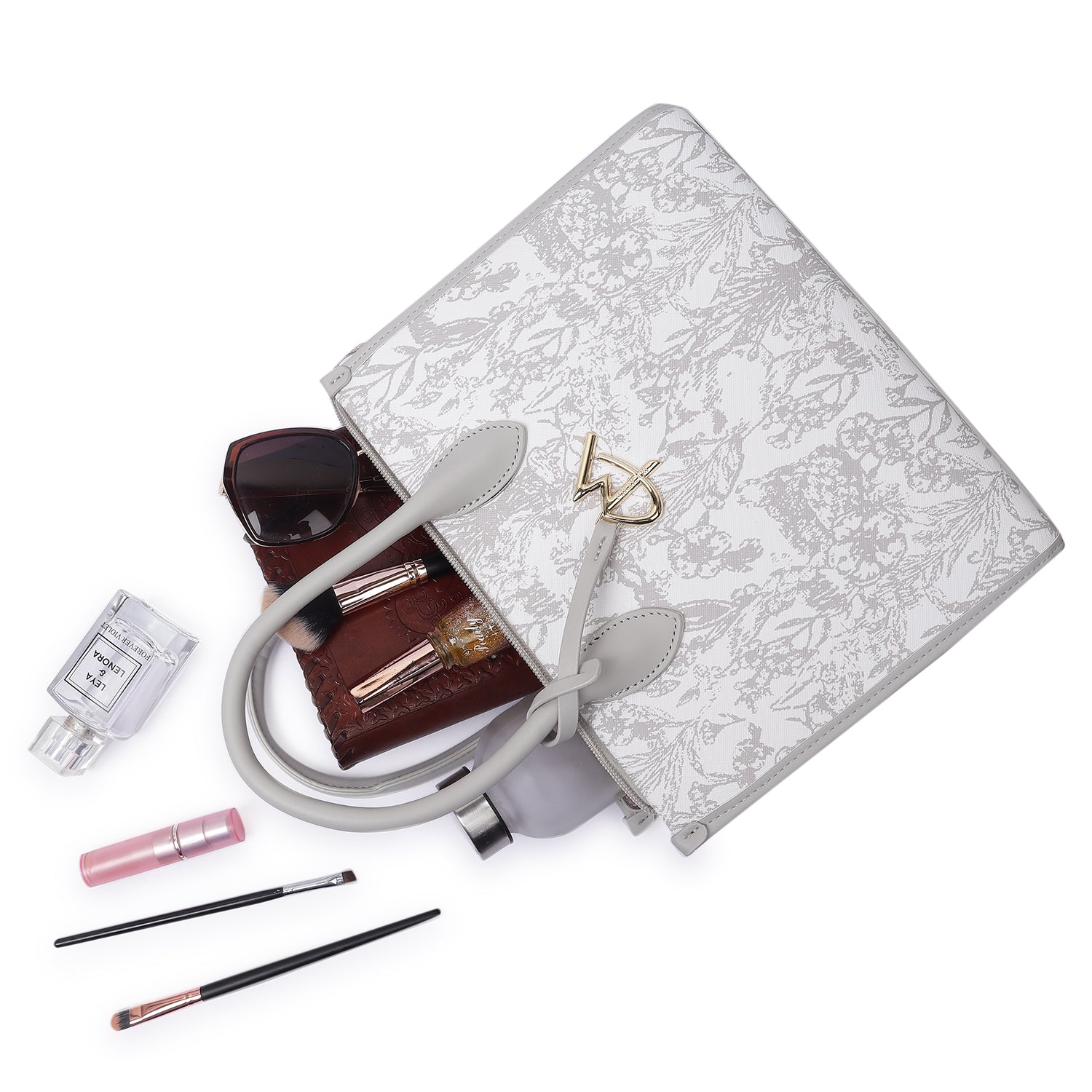 Magnolia Bloom Handbag Gray