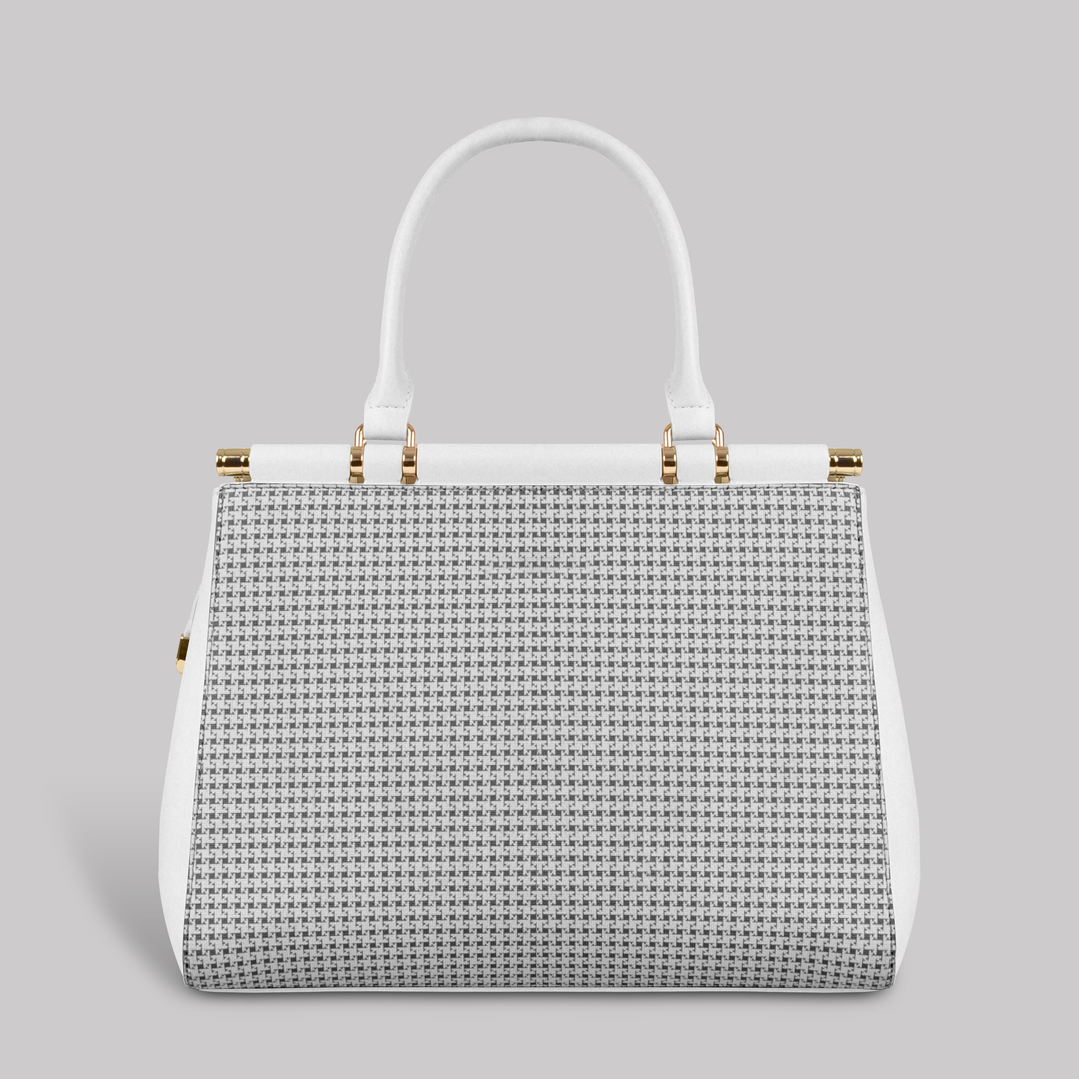 Magnolia Woven Texture Handbag | White | 10L Storage | Adjustable Strap | Spacious Interior