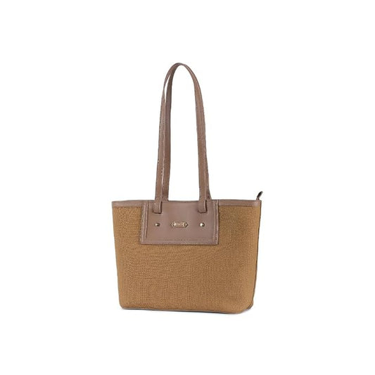 Magnolia Brown PU Leather Textured One Size Women Tote