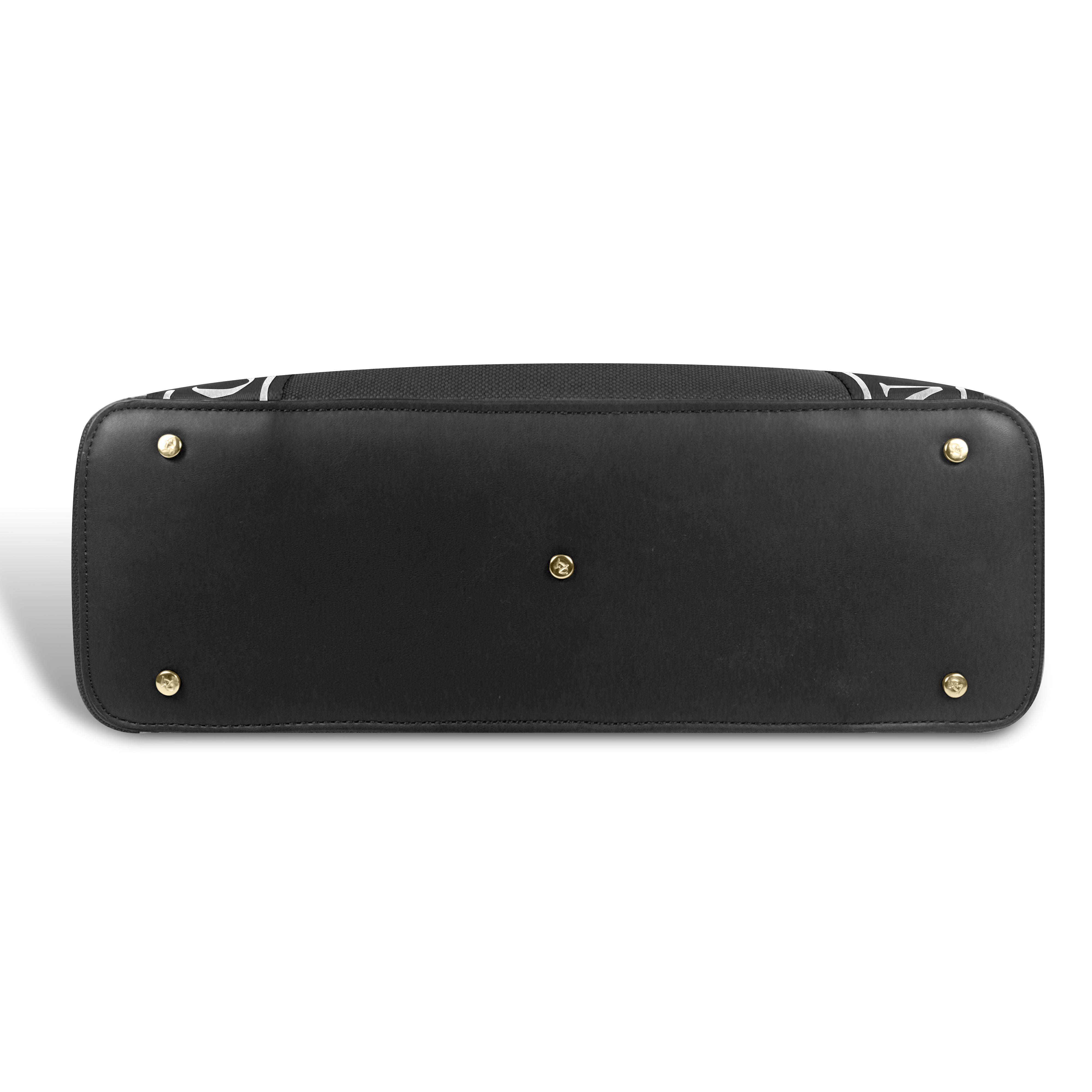 Magnolia® Vegan Leather Black Handbag – 15L Spacious Tote for Everyday & Work Use