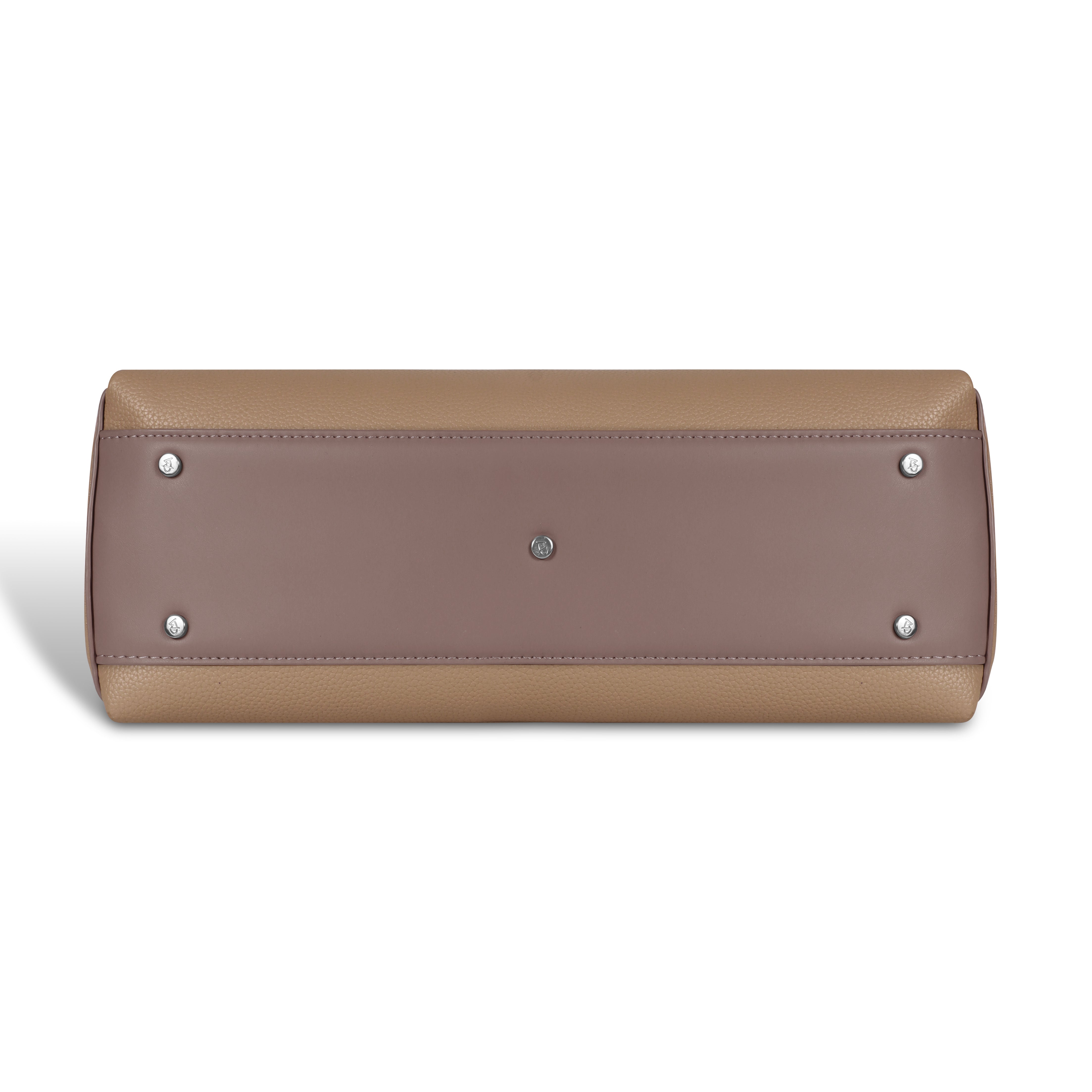 Magnolia Taupe Vegan Leather Handbag for Women | 12L Spacious Everyday & Work Bag with Long Strap