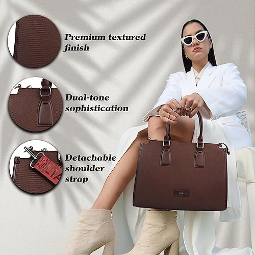 Magnolia® Premium Faux Leather Handbag – 10L Spacious Everyday & Office Bag Wine Red