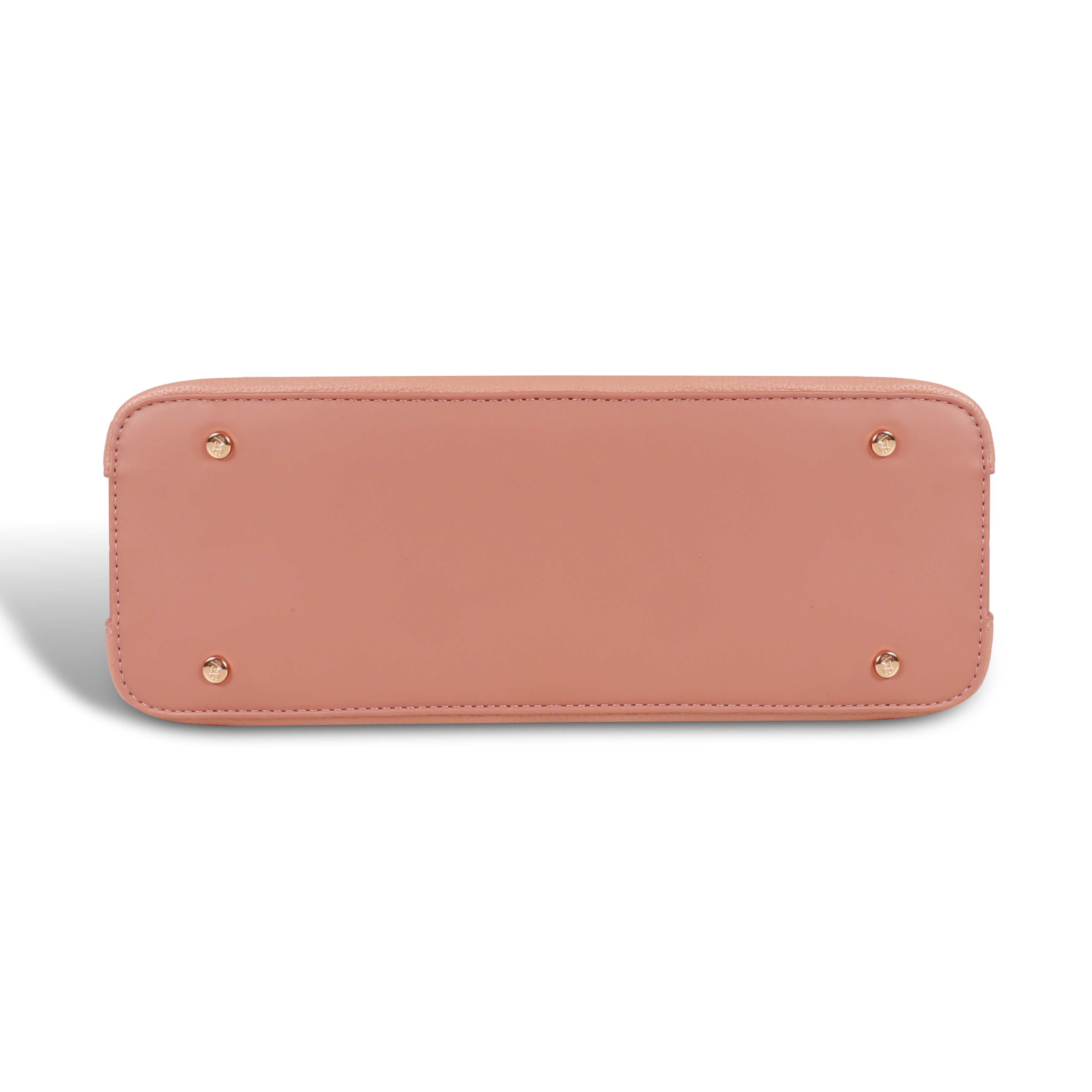 Magnolia Elegant Textured Handbag with Scarf Chain Handle – Blush Pink – Small Structured PU Leather Bag