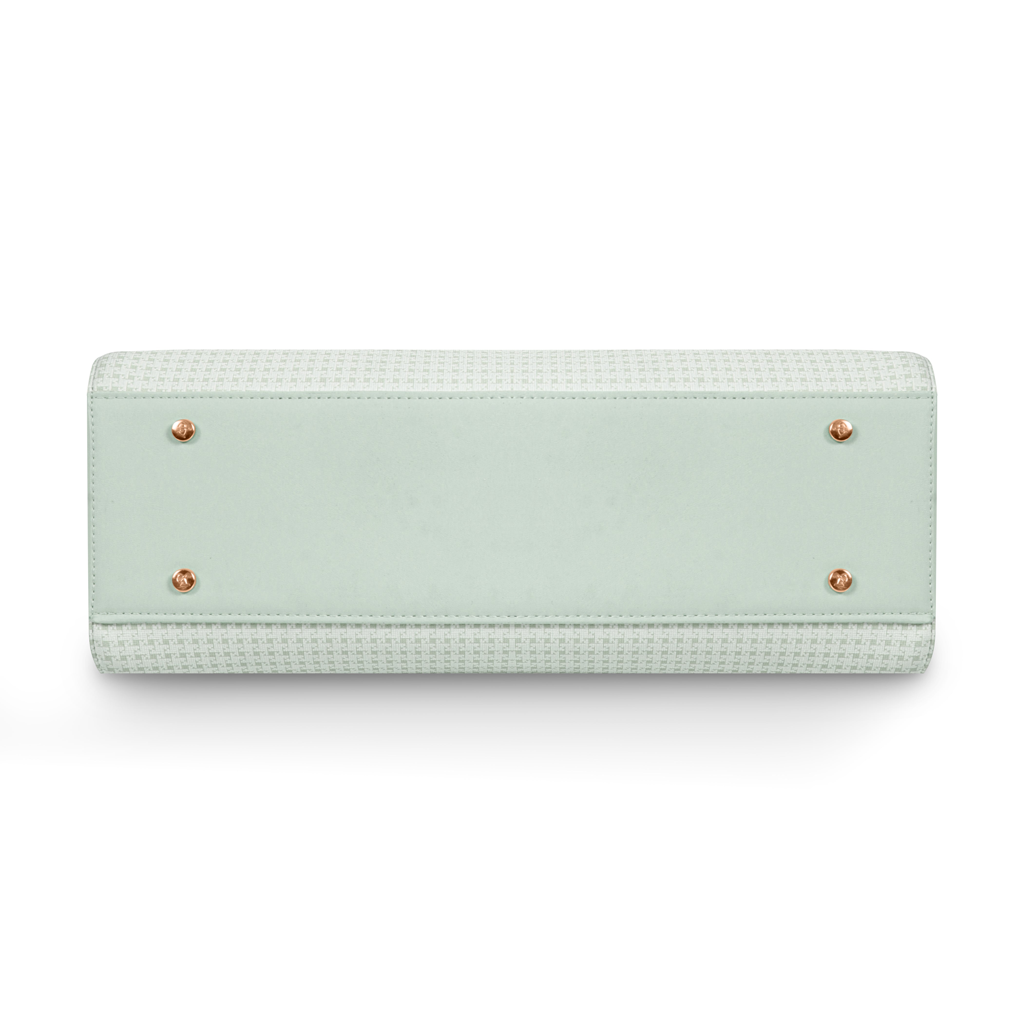 Magnolia Woven Texture Handbag | Mint Green & White | 10L Storage | Adjustable Strap | Spacious Interior