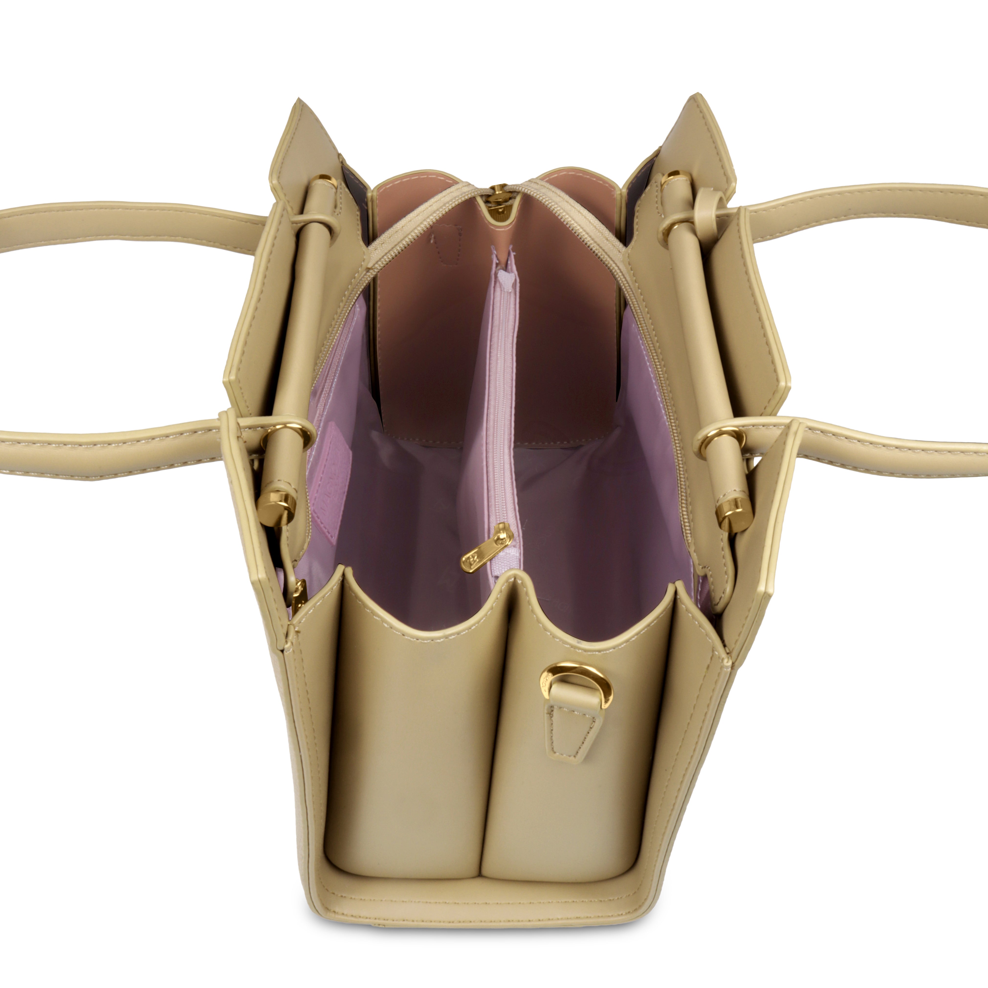 Magnolia Women’s Handbag – 9.5L Spacious Faux Leather Tote in Gold