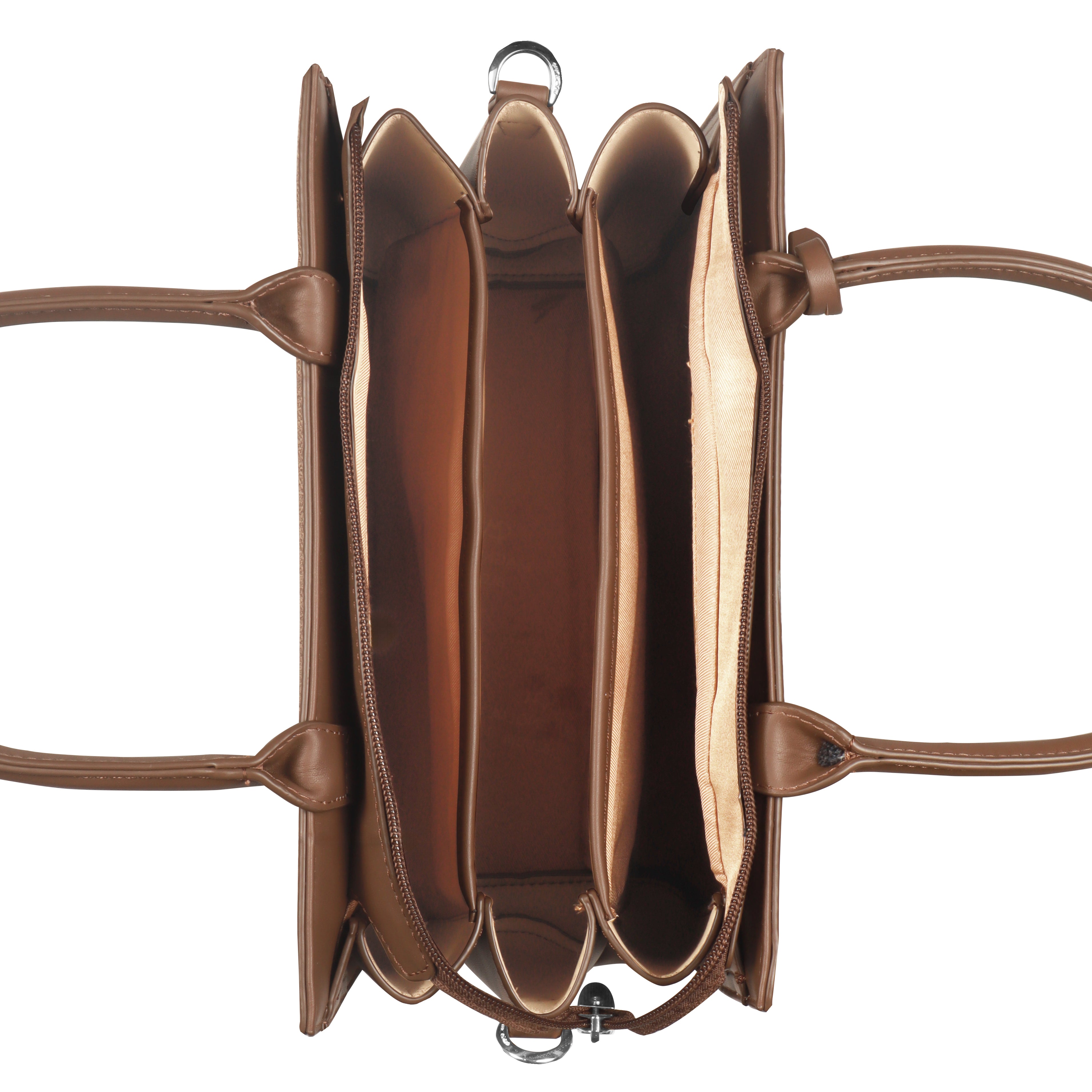 Magnolia Structured PU Leather Handbag for Women | 10.5L Stylish Office & Everyday Bag with Long Strap