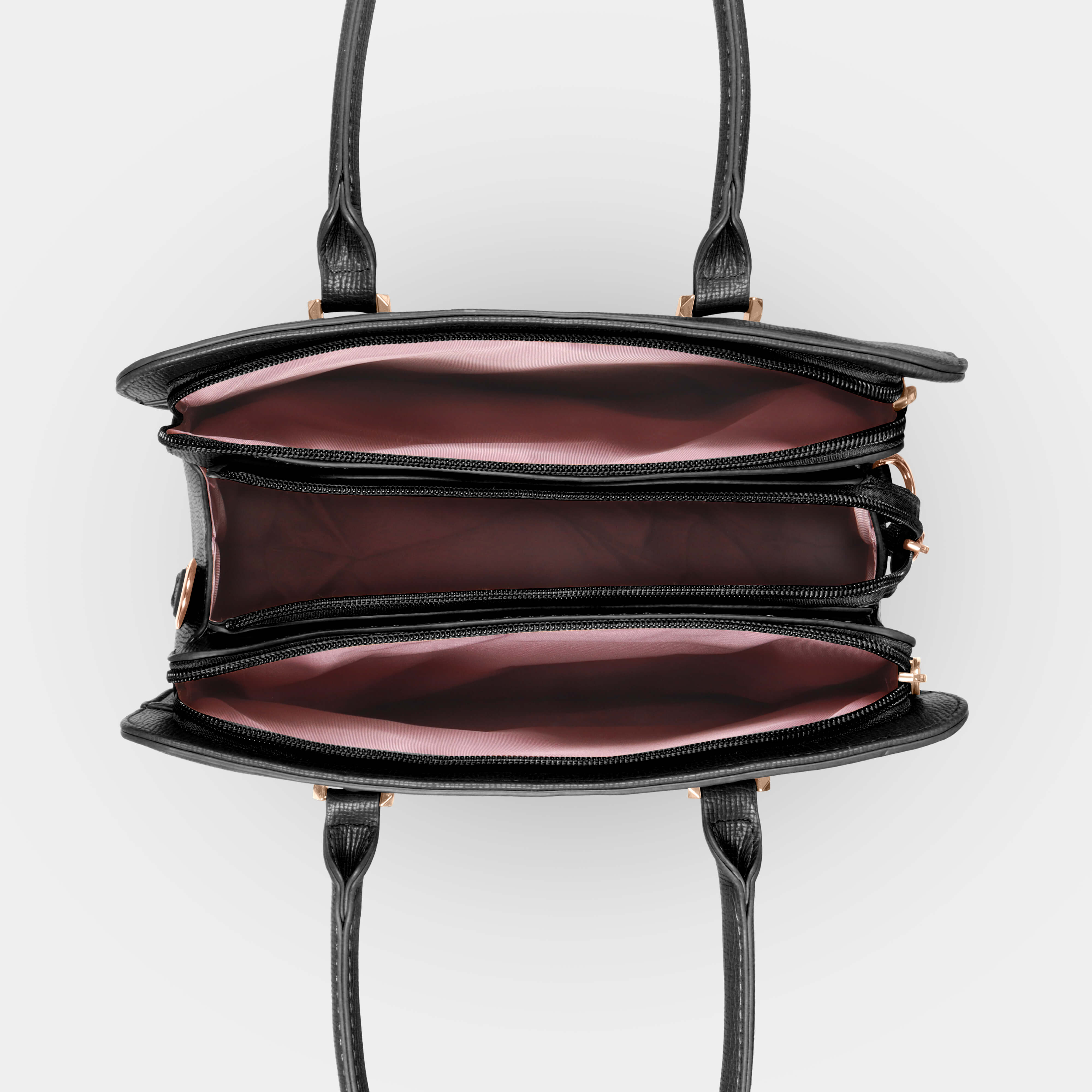 Magnolia® Prime Beige Carryall Vegan LeatherHandbag with Spacious Interior & Long Strap – Black