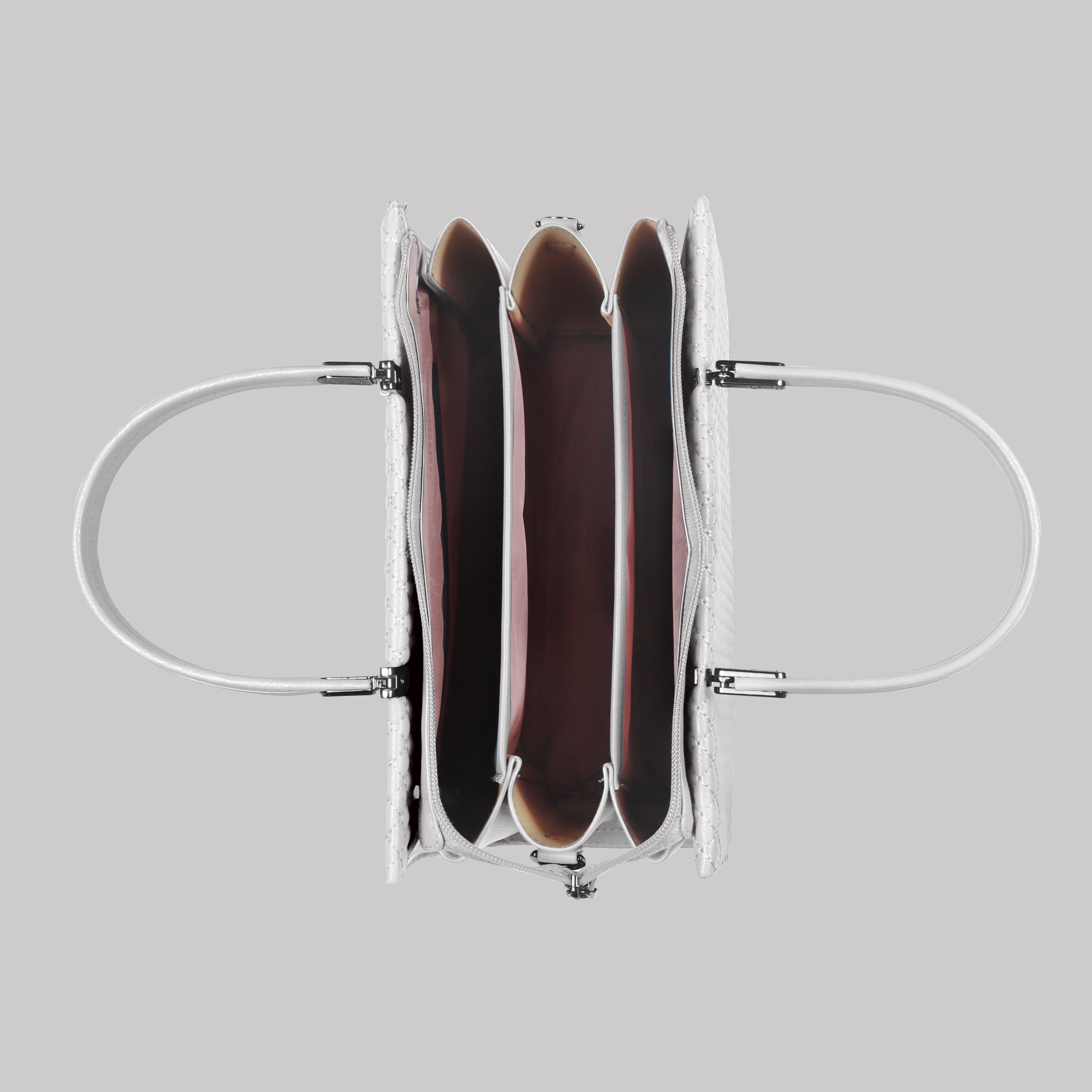 Magnolia White Quilted Faux Leather Handbag for Women | 10.5L Stylish Everyday & Office Use Bag with Long Strap