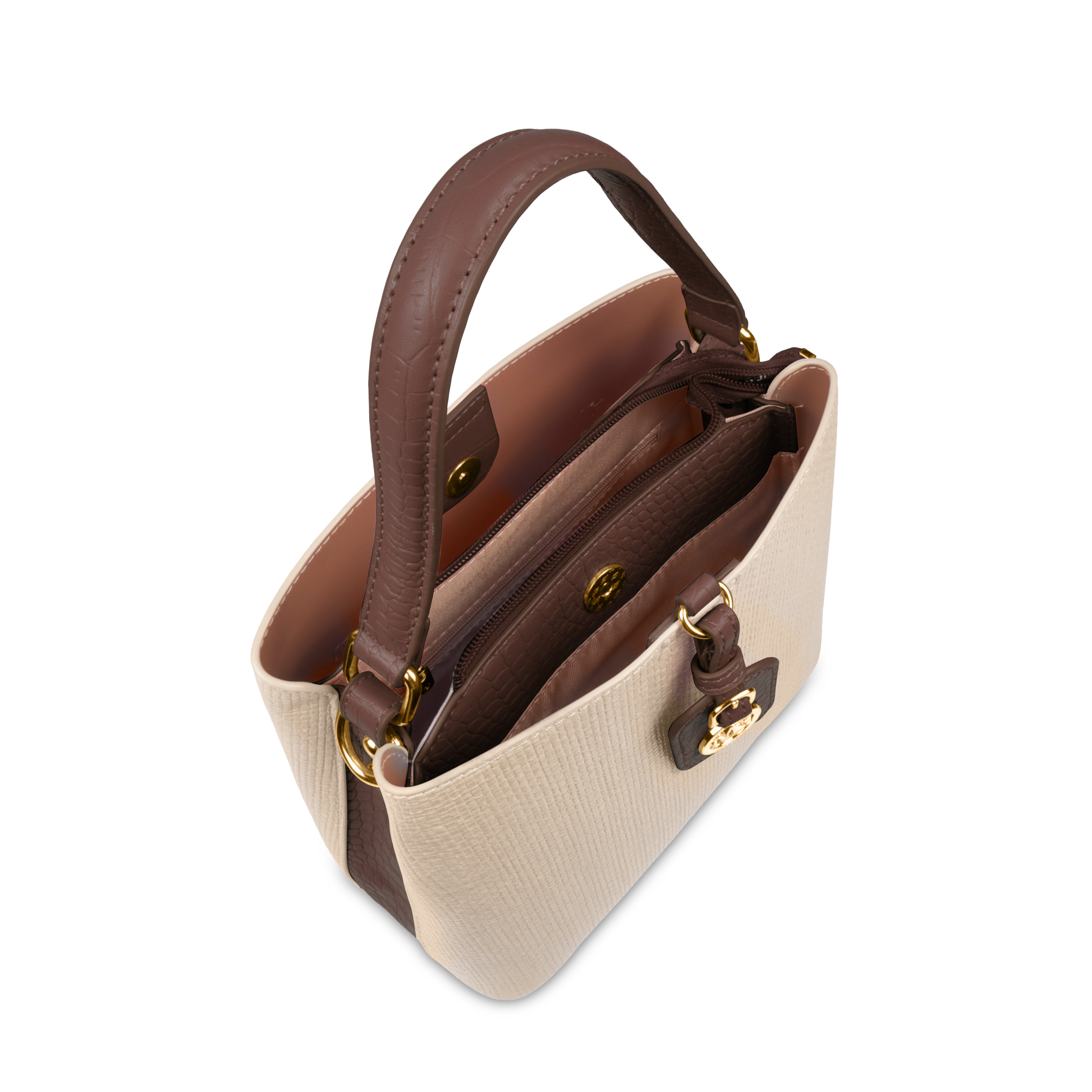 Fashionable Structured Handbag with Dual Handles