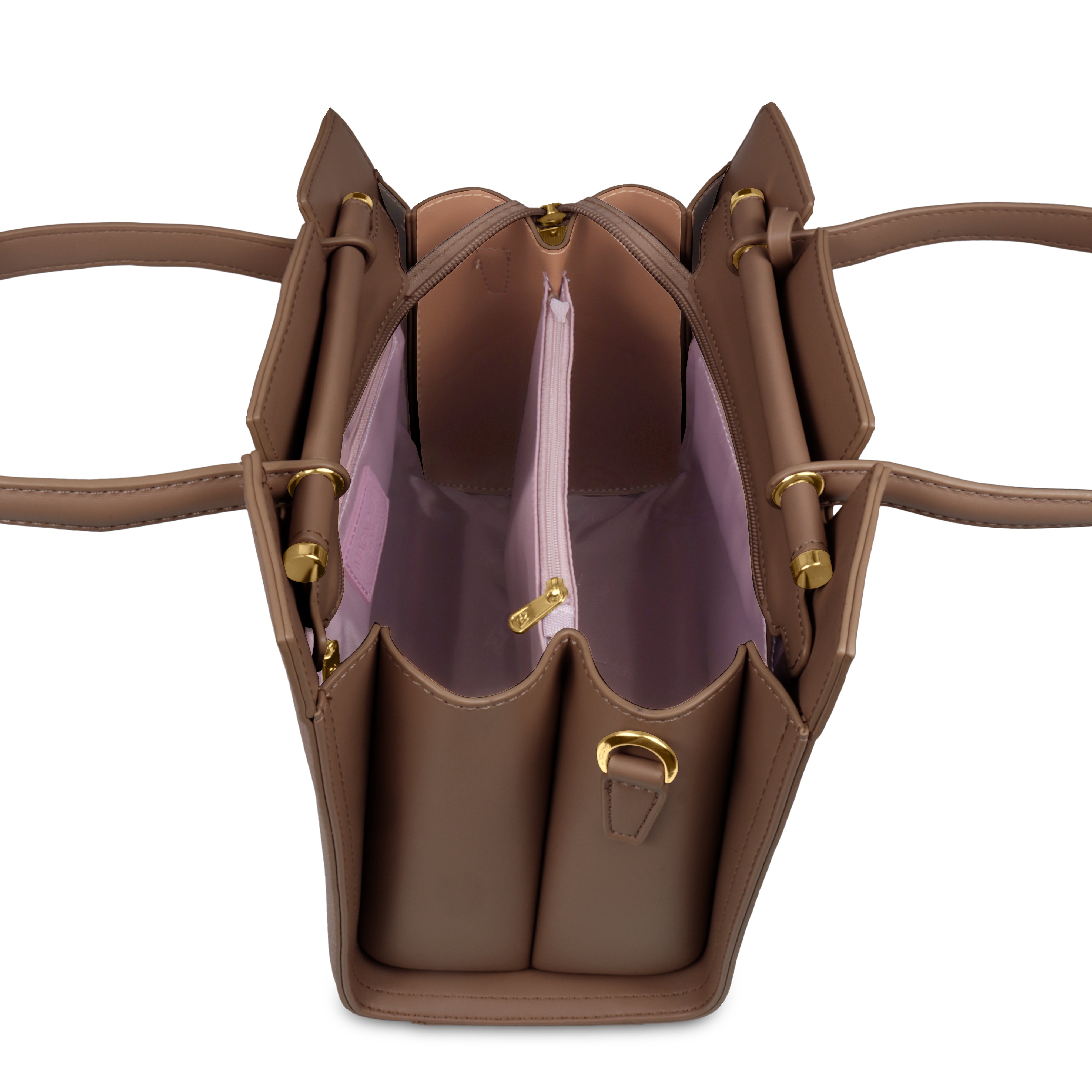 Magnolia Women’s Handbag – 9.5L Spacious Faux Leather Tote in Brown