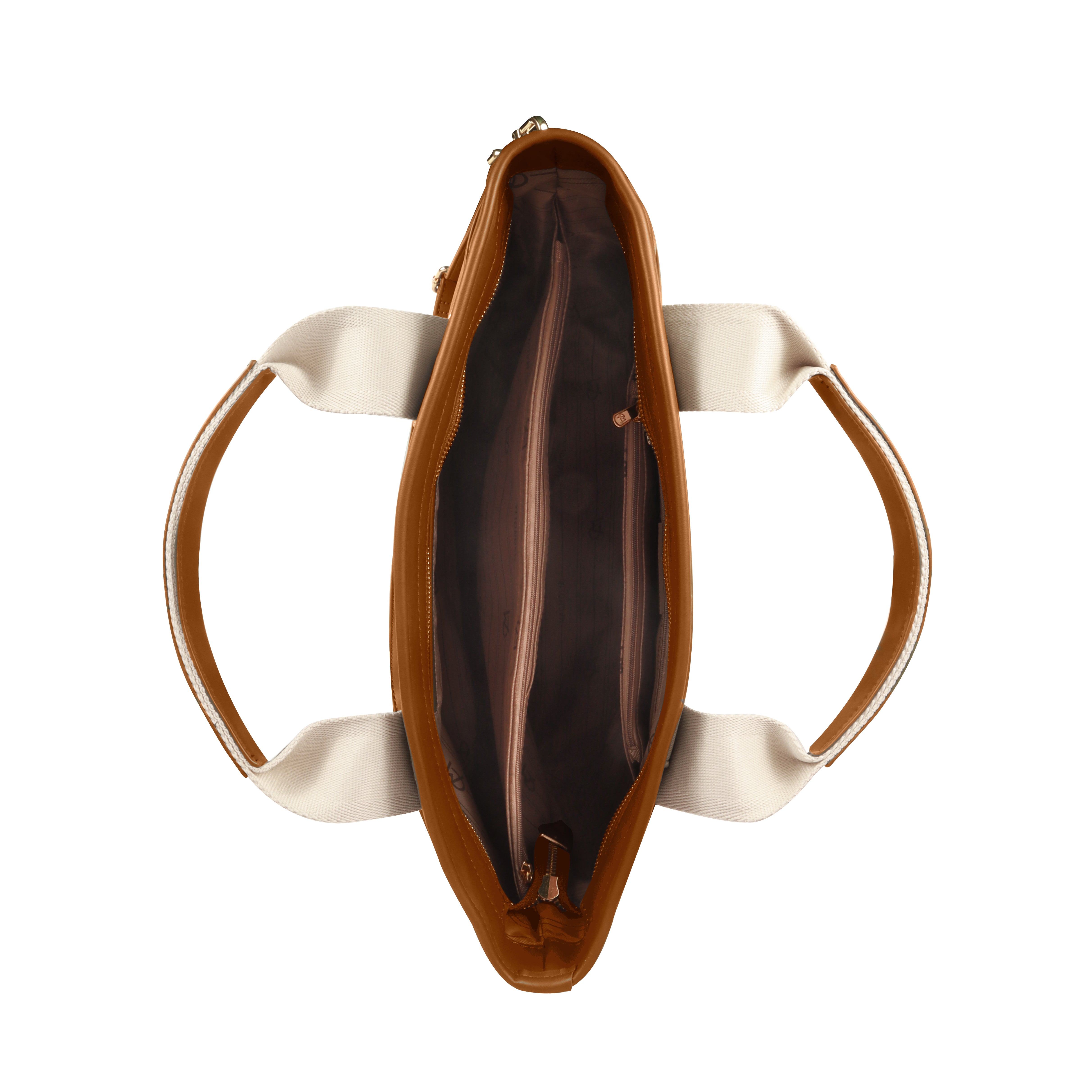 Magnolia® Vegan Leather Tan Handbag – 15L Spacious Tote for Everyday & Work Use