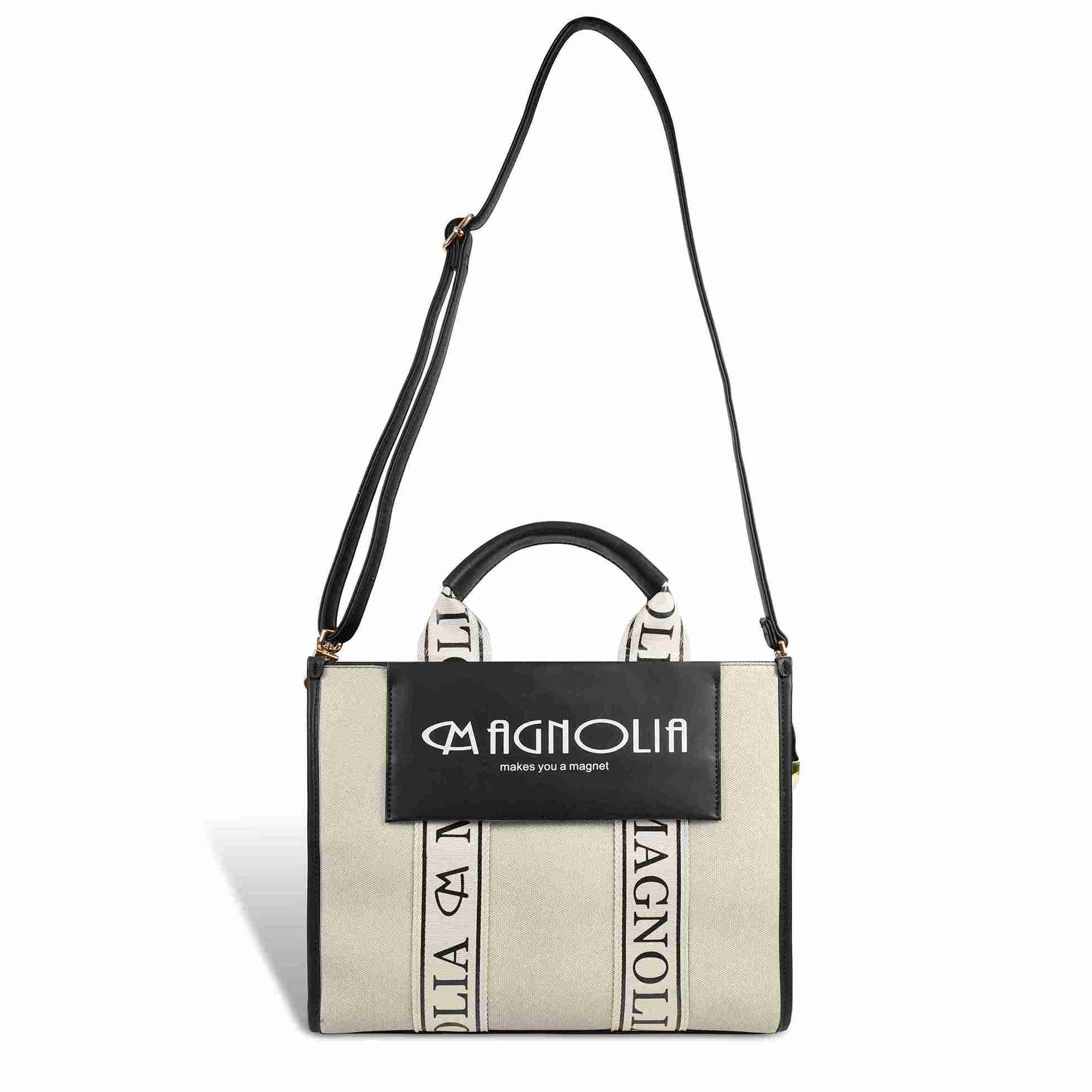 Magnolia® Premium Faux Leather Handbag – 10L Spacious Everyday & Office Bag | Beige