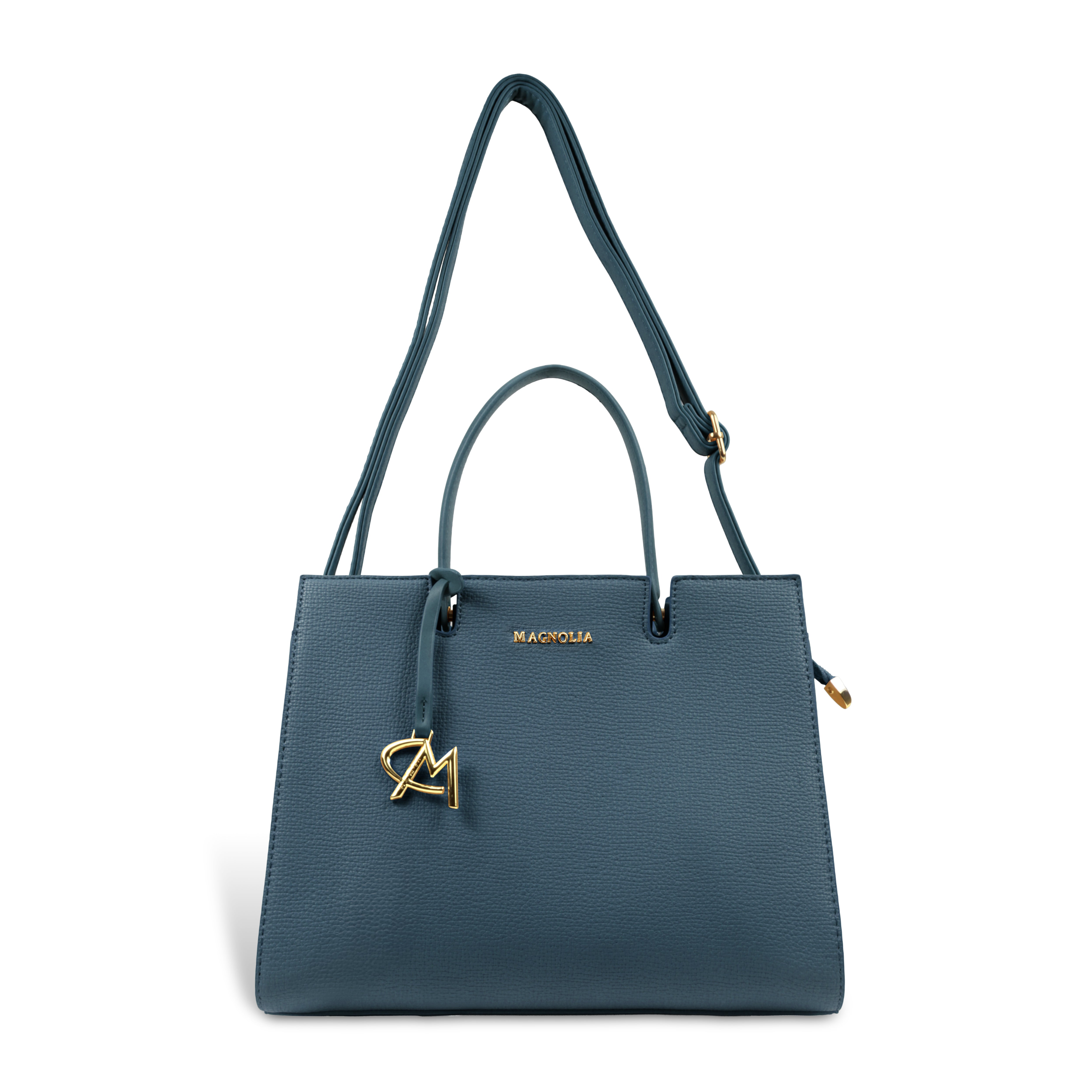 Magnolia Women’s Handbag – 9.5L Spacious Faux Leather Tote in Blue