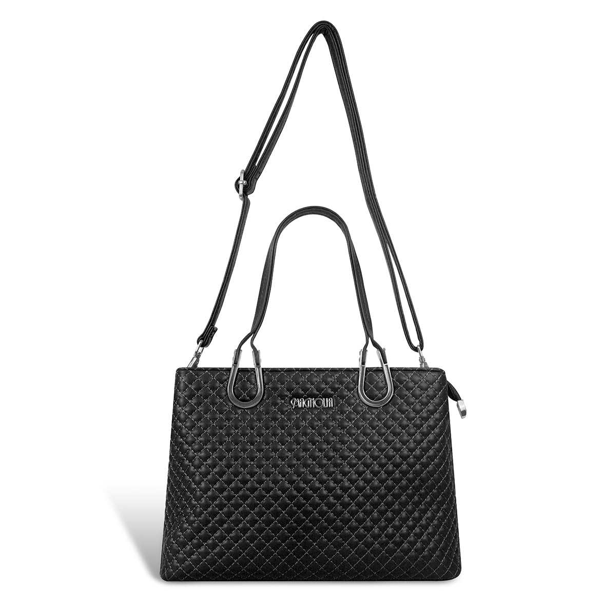 Magnolia Quilted Faux Leather Handbag for Women | 10.5L Elegant Everyday & Office Shoulder Bag