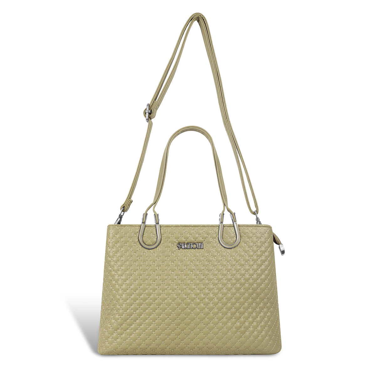 Magnolia Quilted Faux Leather Handbag for Women | 10.5L Elegant Everyday & Office Shoulder Bag