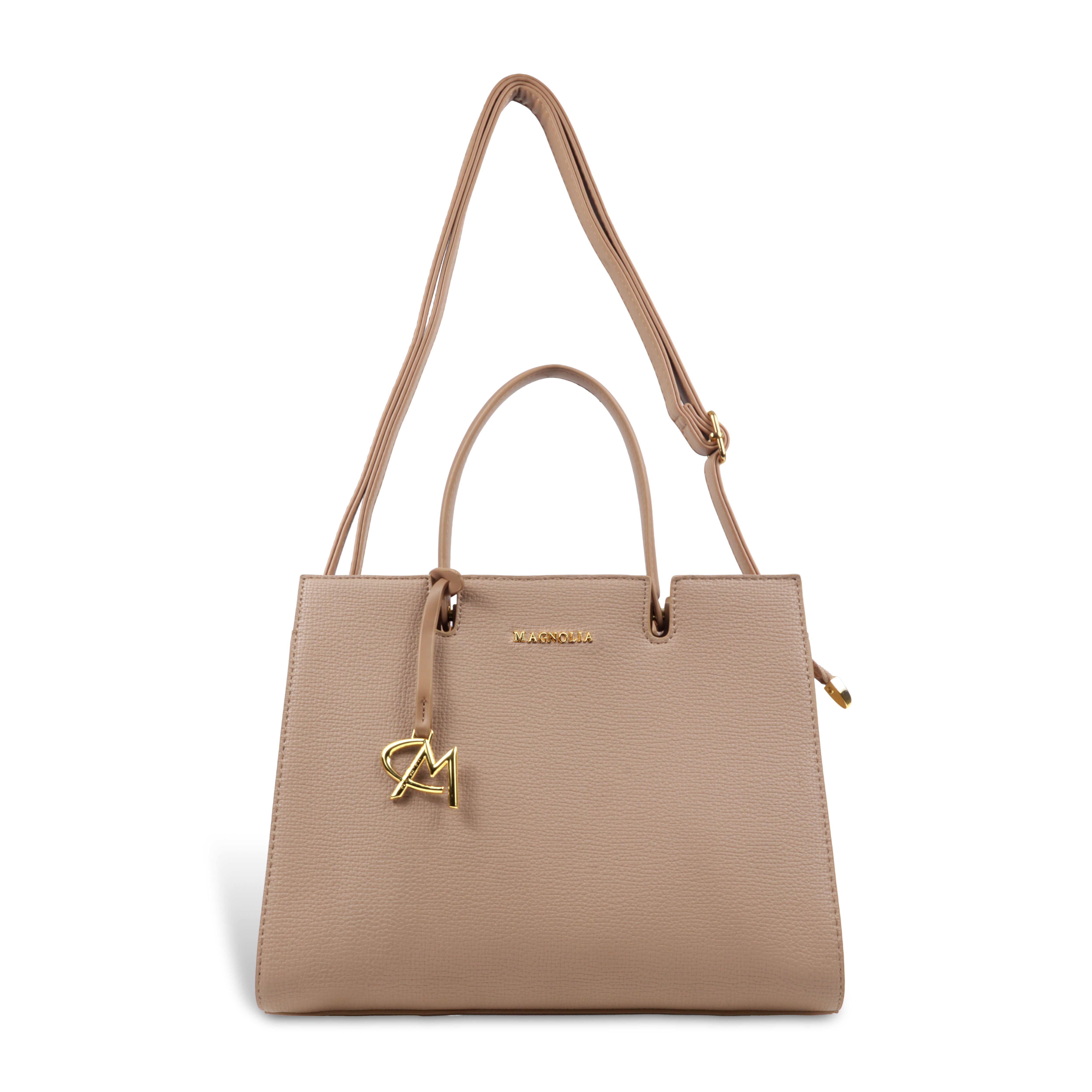 Magnolia Women’s Handbag – 9.5L Spacious Faux Leather Tote in Khaki