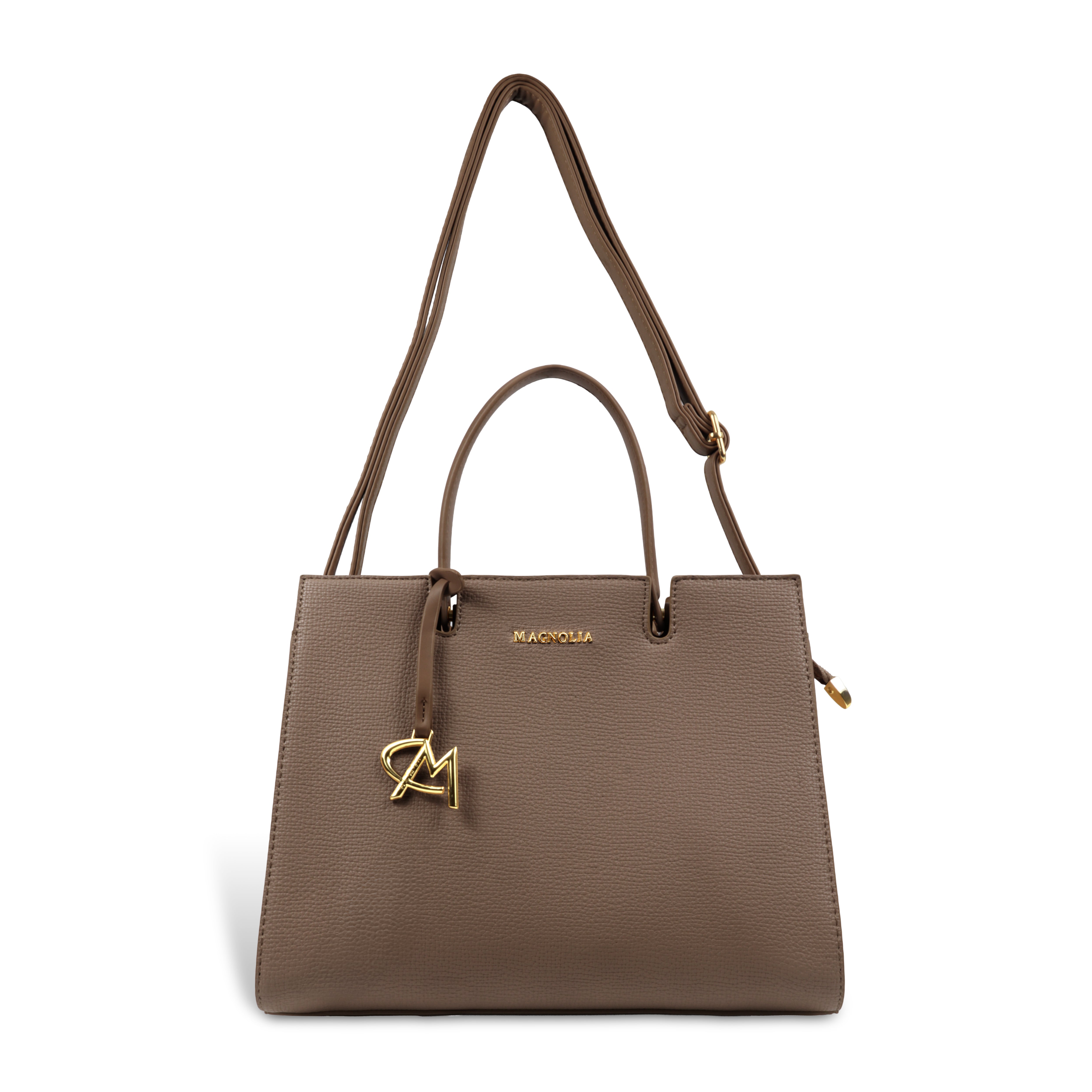 Magnolia Women’s Handbag – 9.5L Spacious Faux Leather Tote in Brown