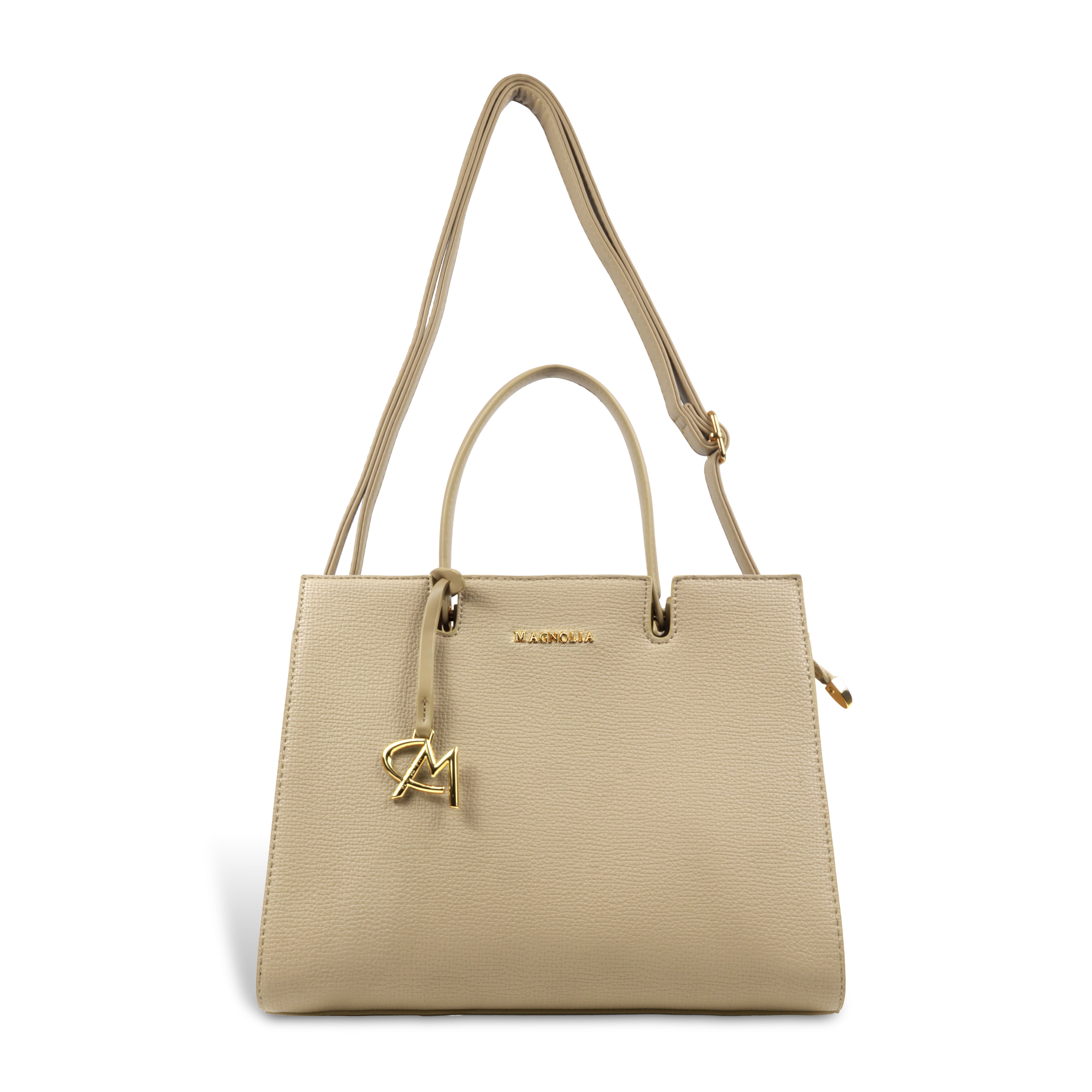 Magnolia Women’s Handbag – 9.5L Spacious Faux Leather Tote in Gold