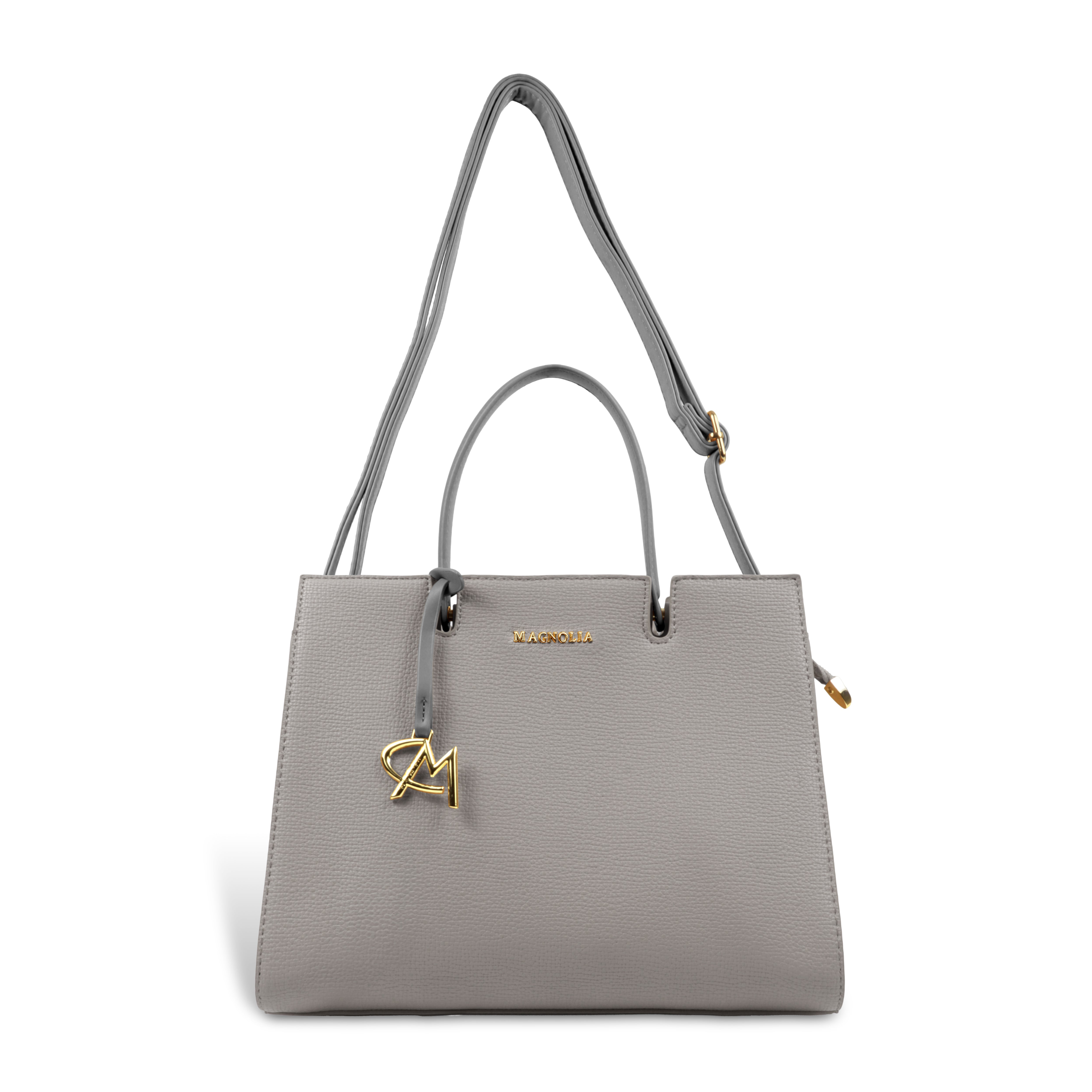 Magnolia Women’s Handbag – 9.5L Spacious Faux Leather Tote in Gray