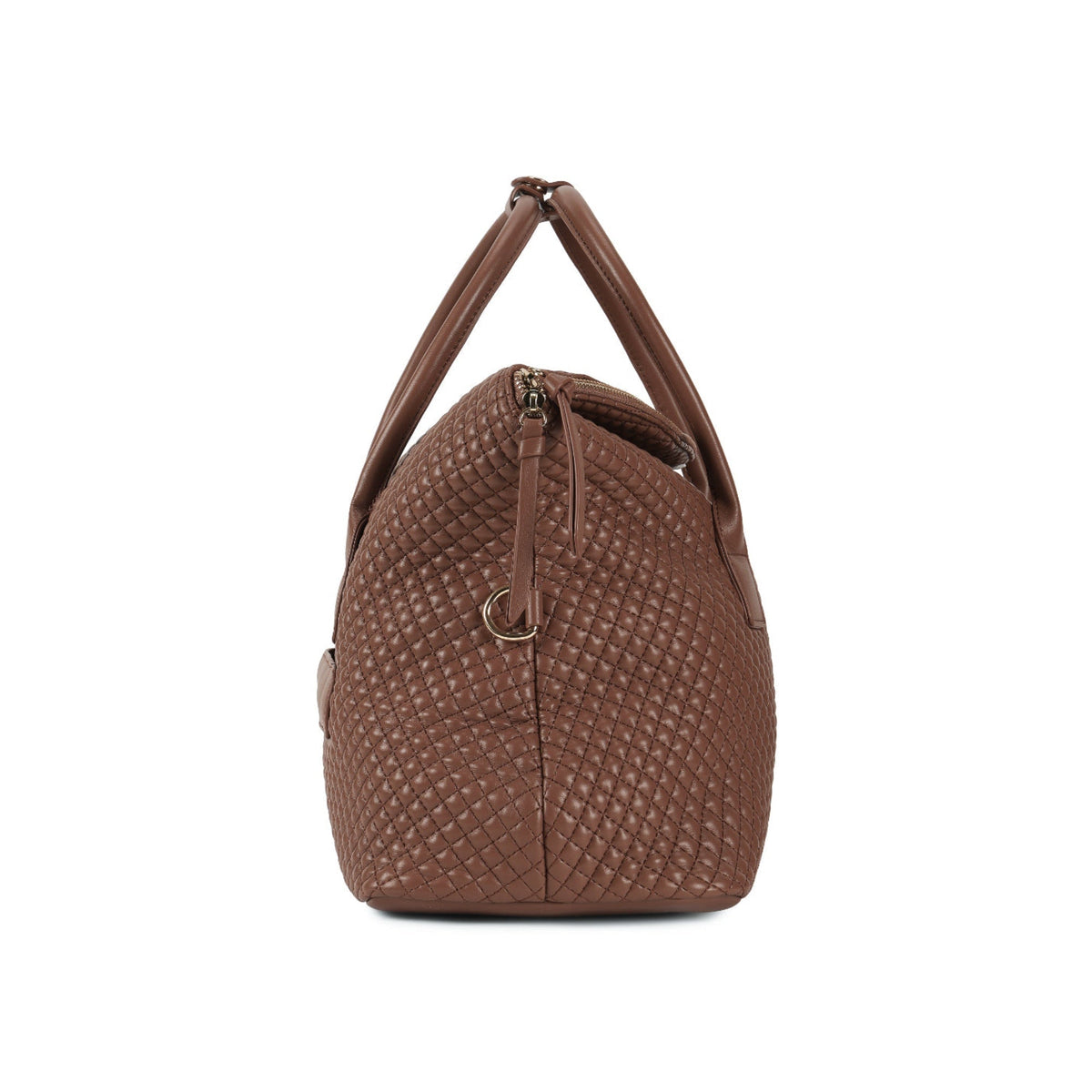 Magnolia Brown PU Leather Quilted One Size Unisex Duffle Bag