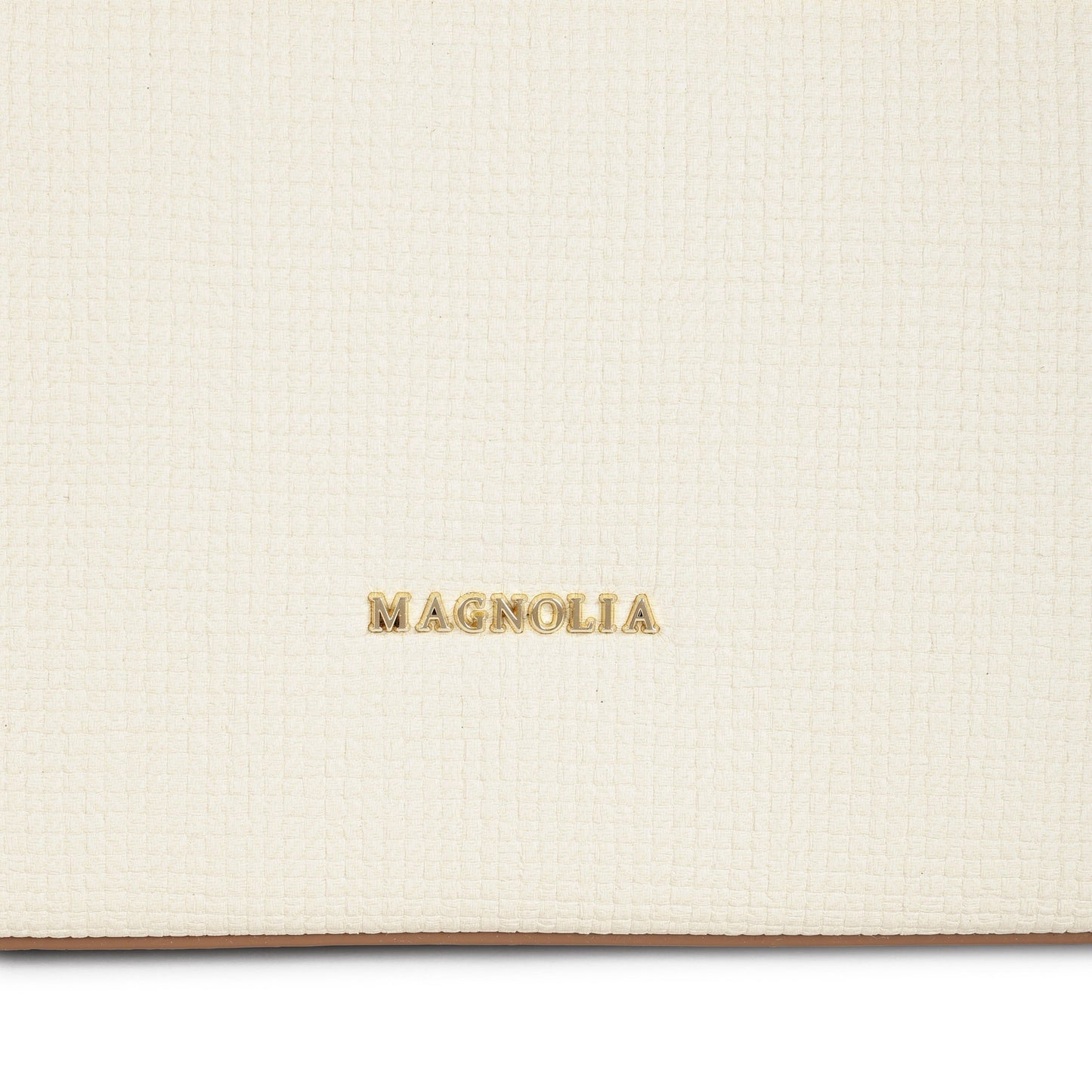 Magnolia PU Leather Women Ivory Tote Bag