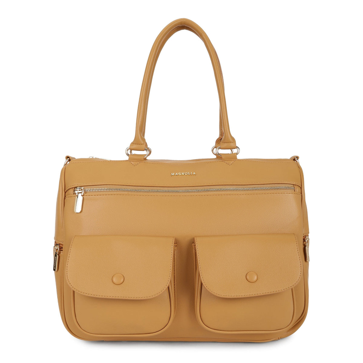 Magnolia PU Leather Yellow Duffle Bag
