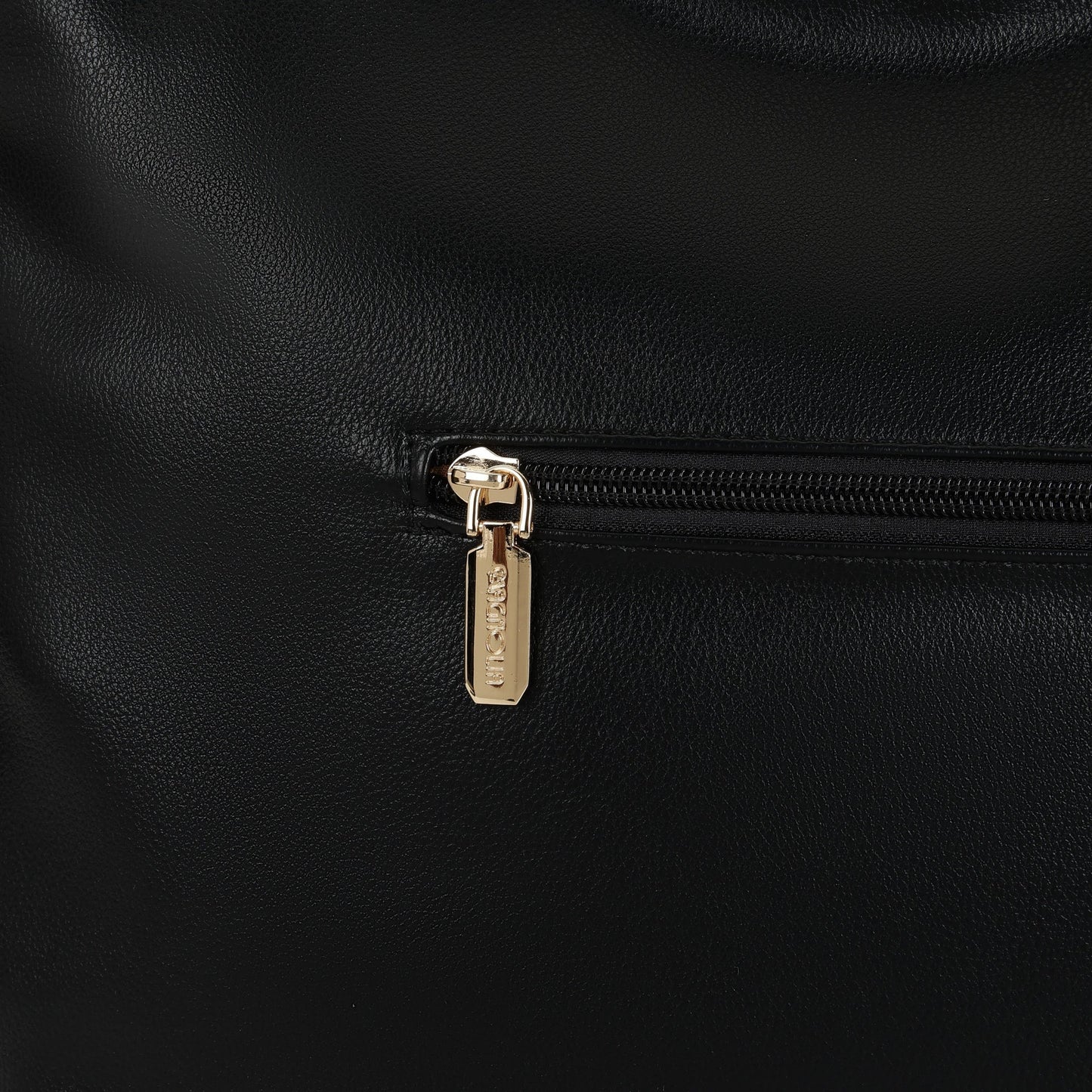 Magnolia PU Leather Women Black Tote Bag