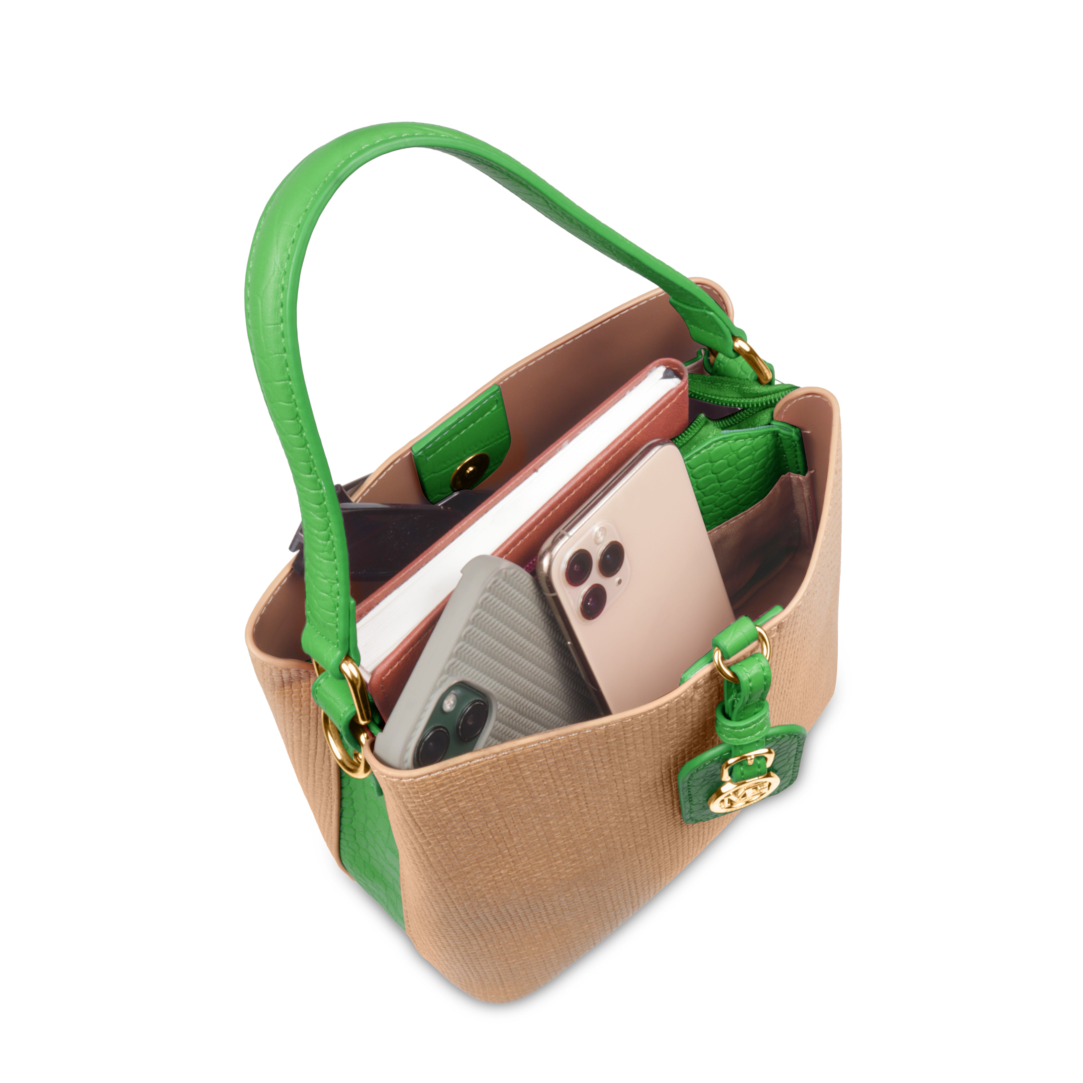 Fashionable Structured Handbag with Dual Handles