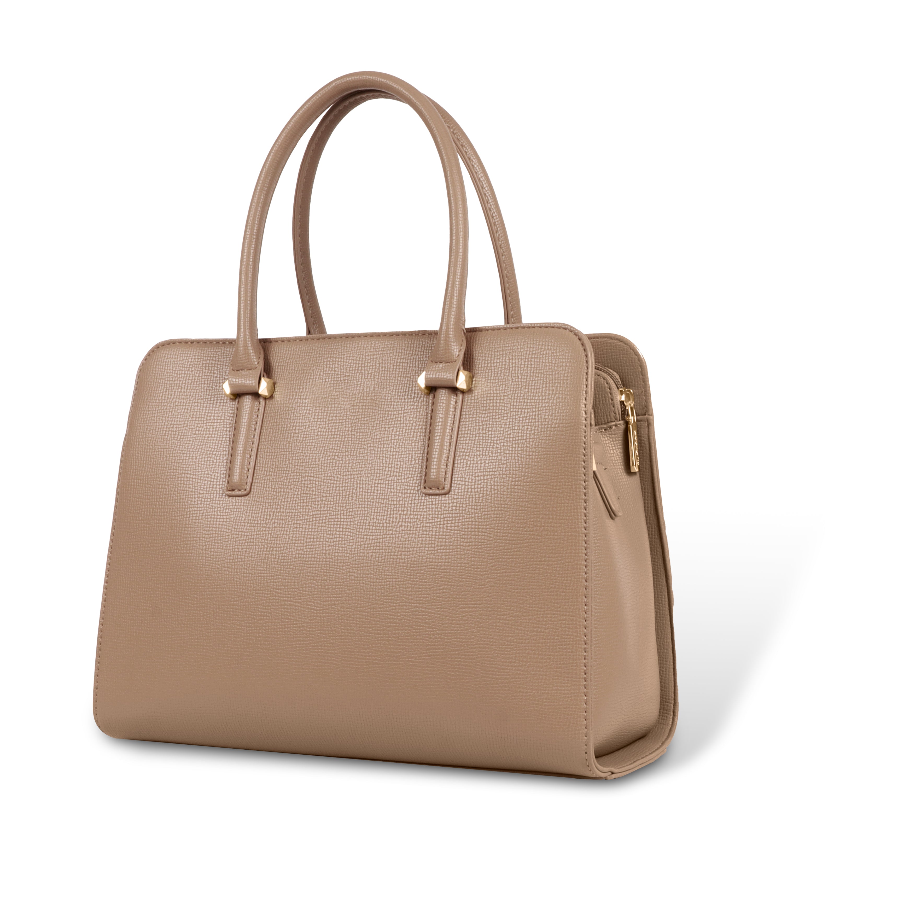 Magnolia® Prime Beige Carryall Vegan LeatherHandbag with Spacious Interior & Long Strap – Khaki