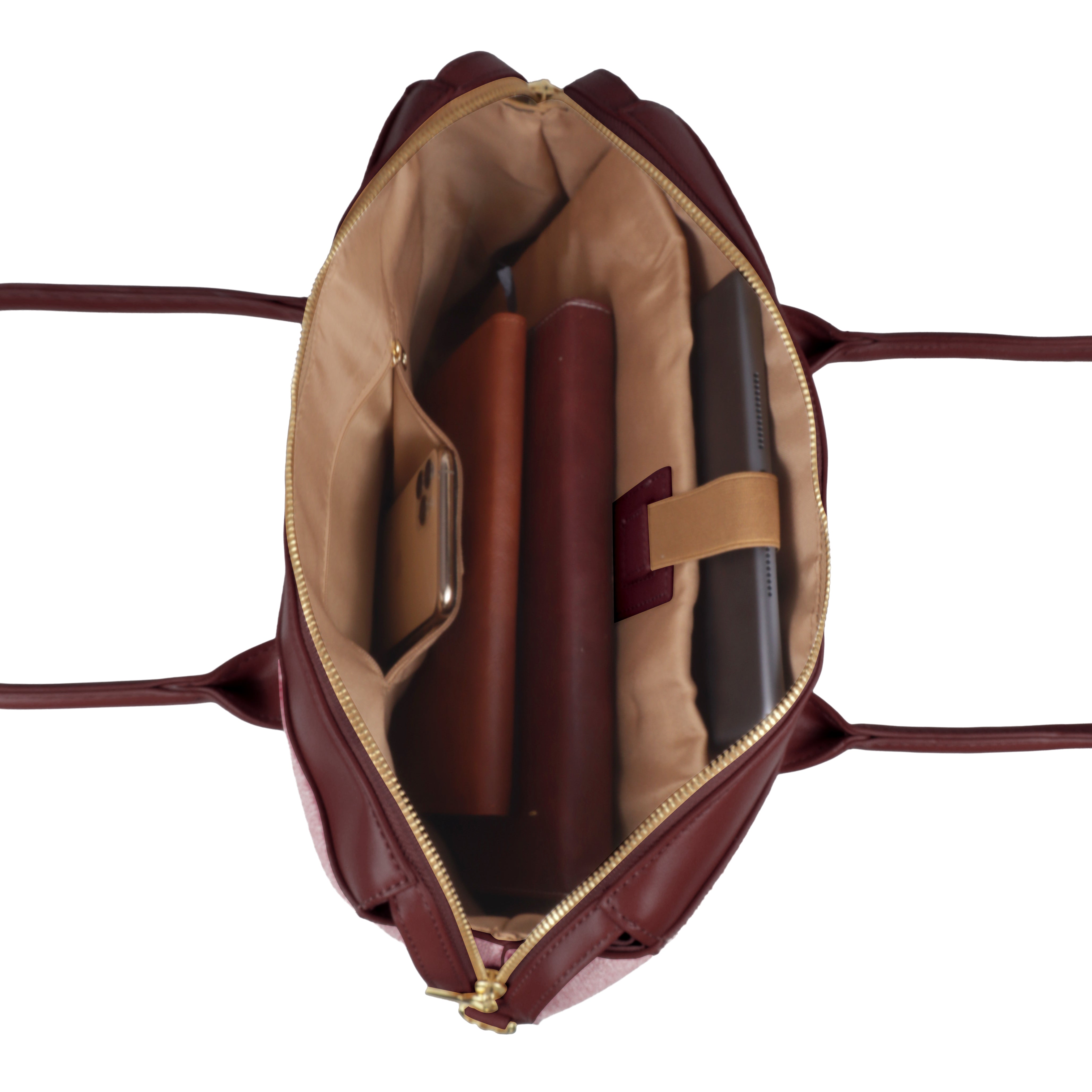 Magnolia Elegant Structured Handbag for Women - Premium Shoulder Tote with Top Handles & Detachable Strap