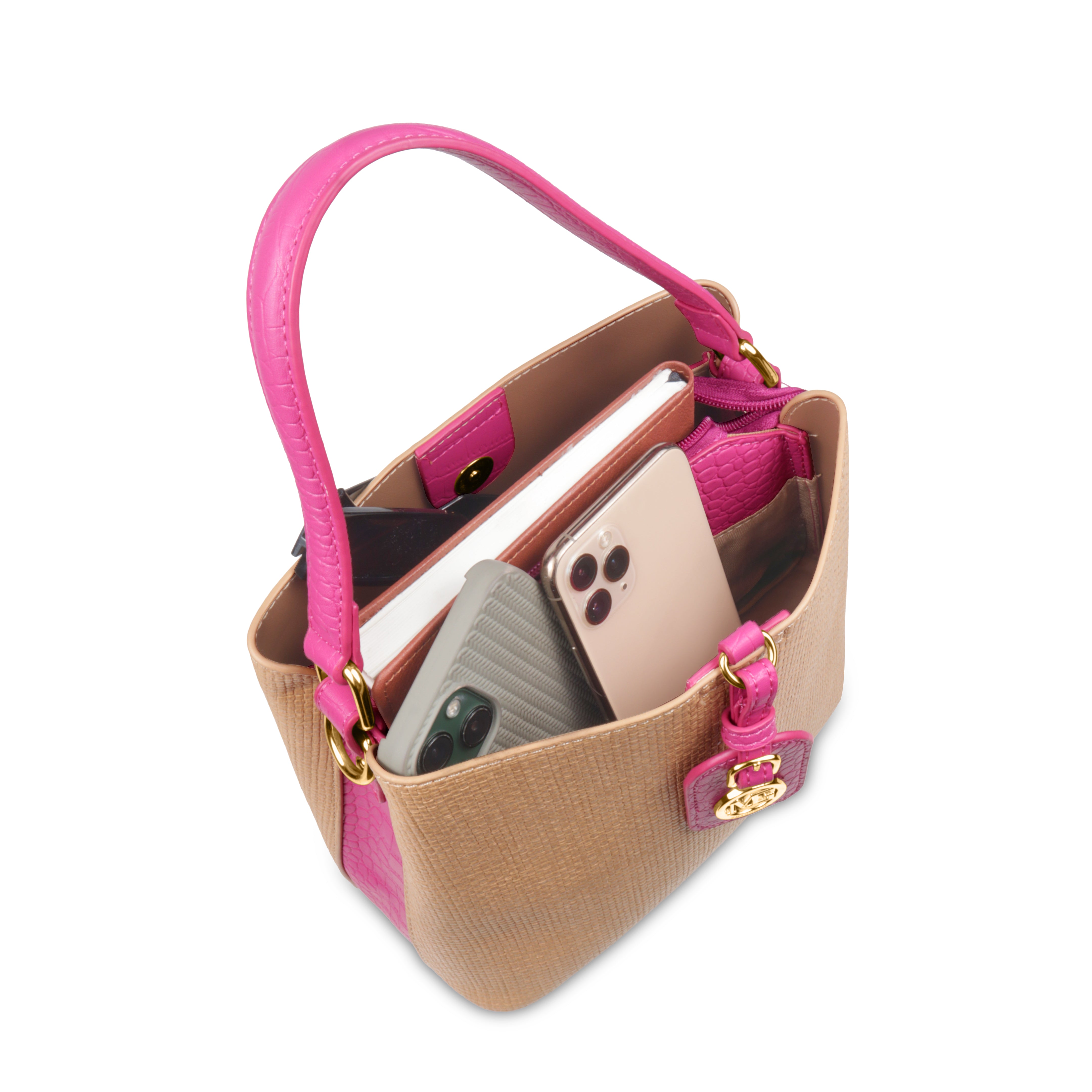 Fashionable Structured Handbag with Dual Handles
