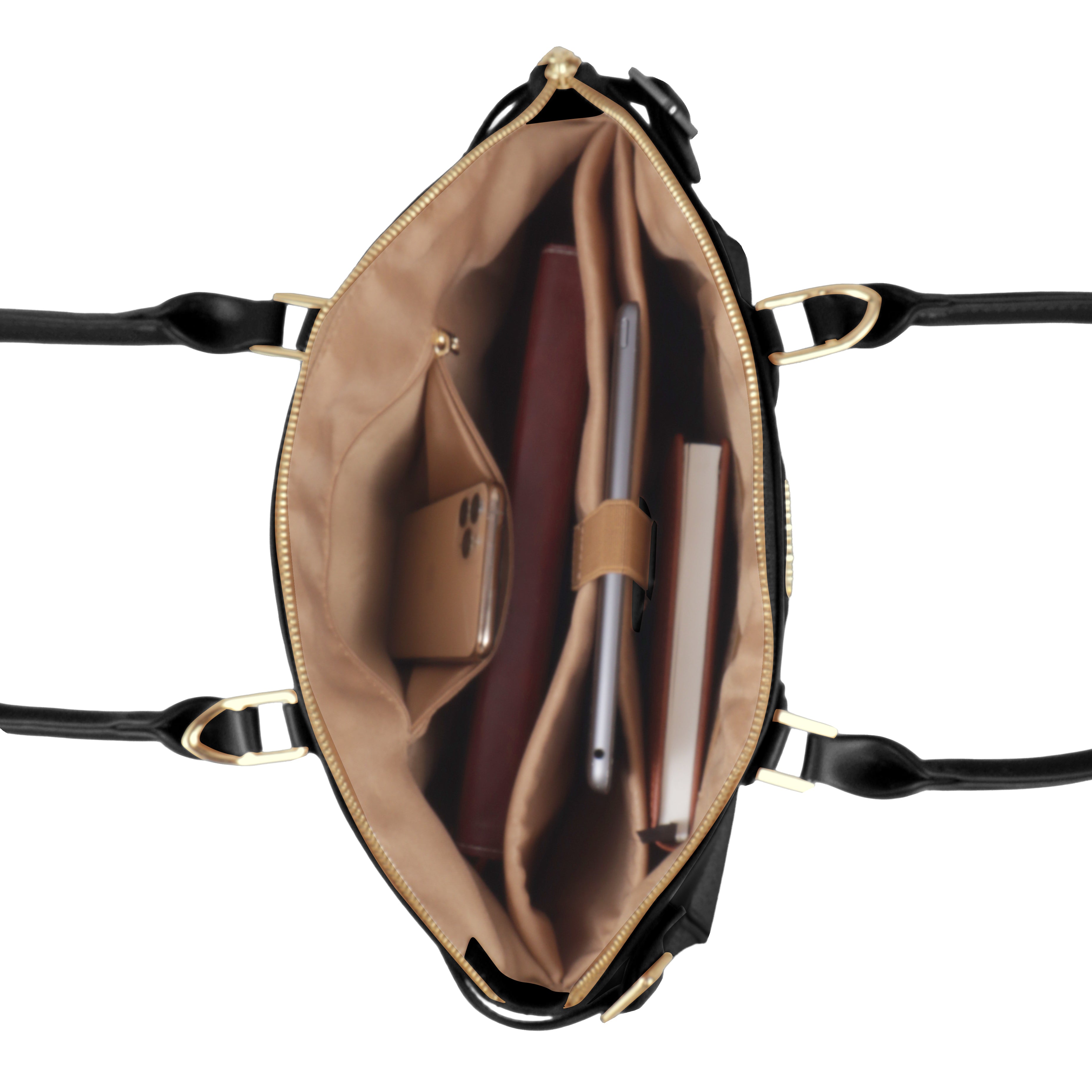 Trendy Leather Tote Bag with Detachable Shoulder Strap & Spacious Interior