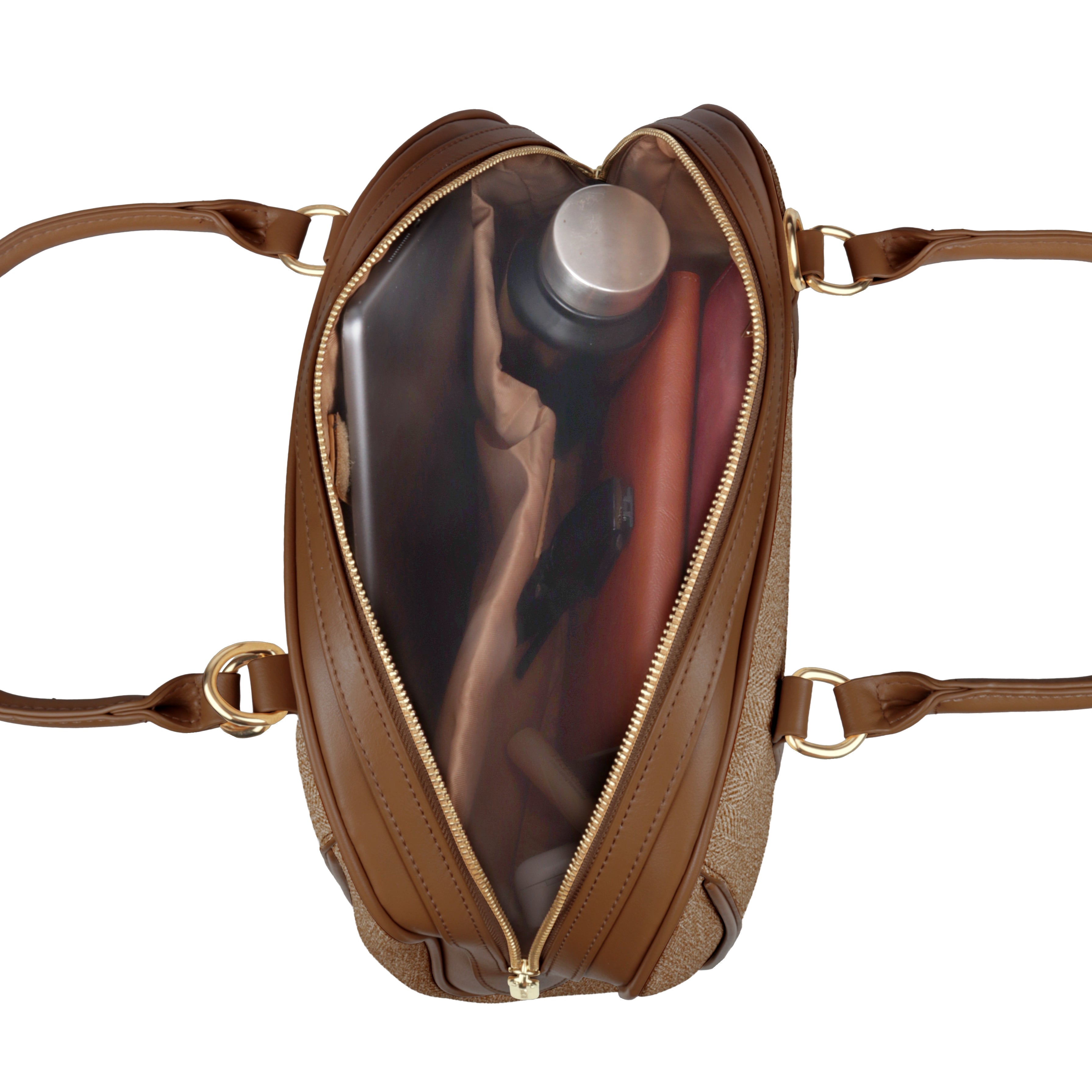 Magnolia Elegant Leatherette Handbag for Women with Detachable Strap