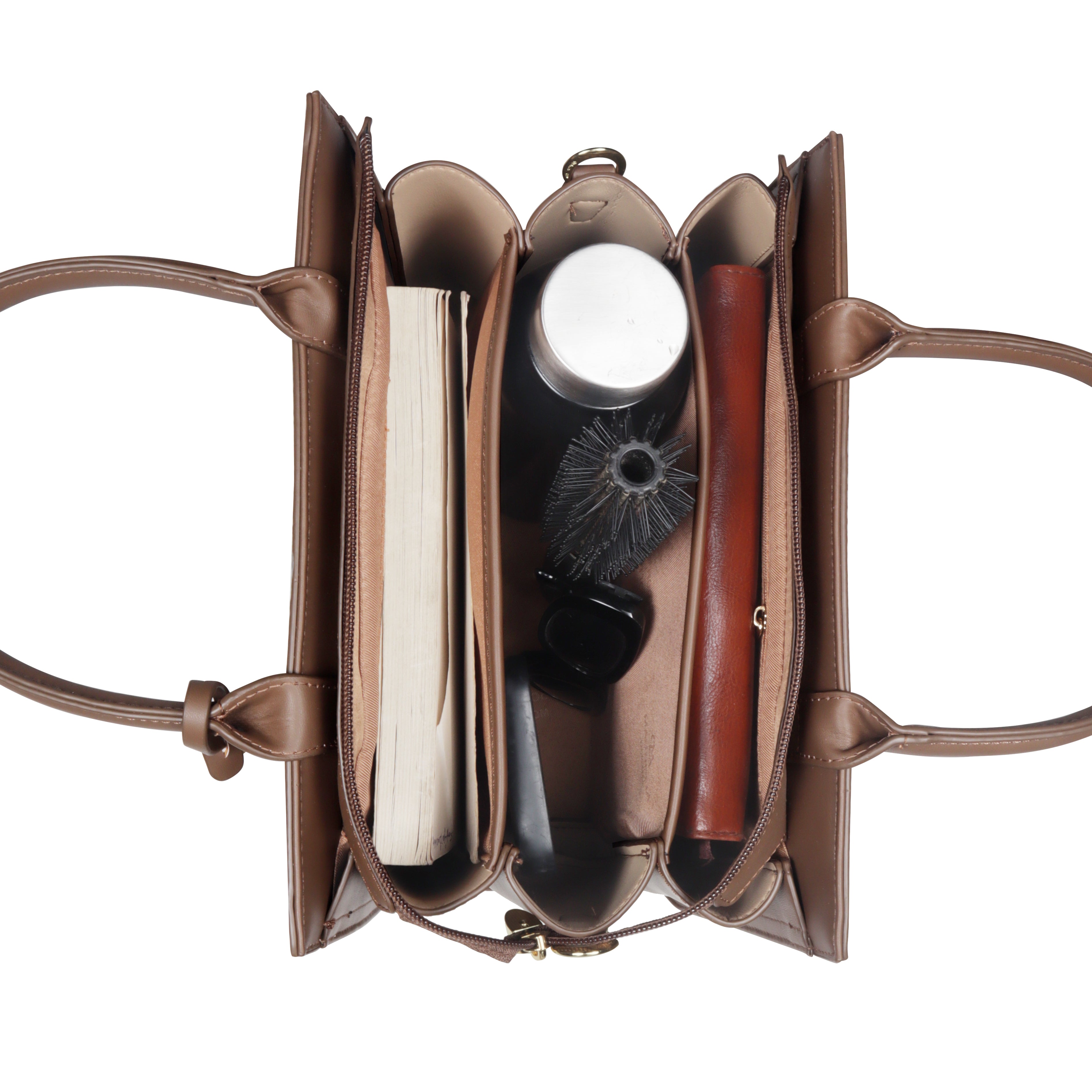 Magnolia Structured PU Leather Handbag for Women | 10.5L Stylish Office & Everyday Bag with Long Strap