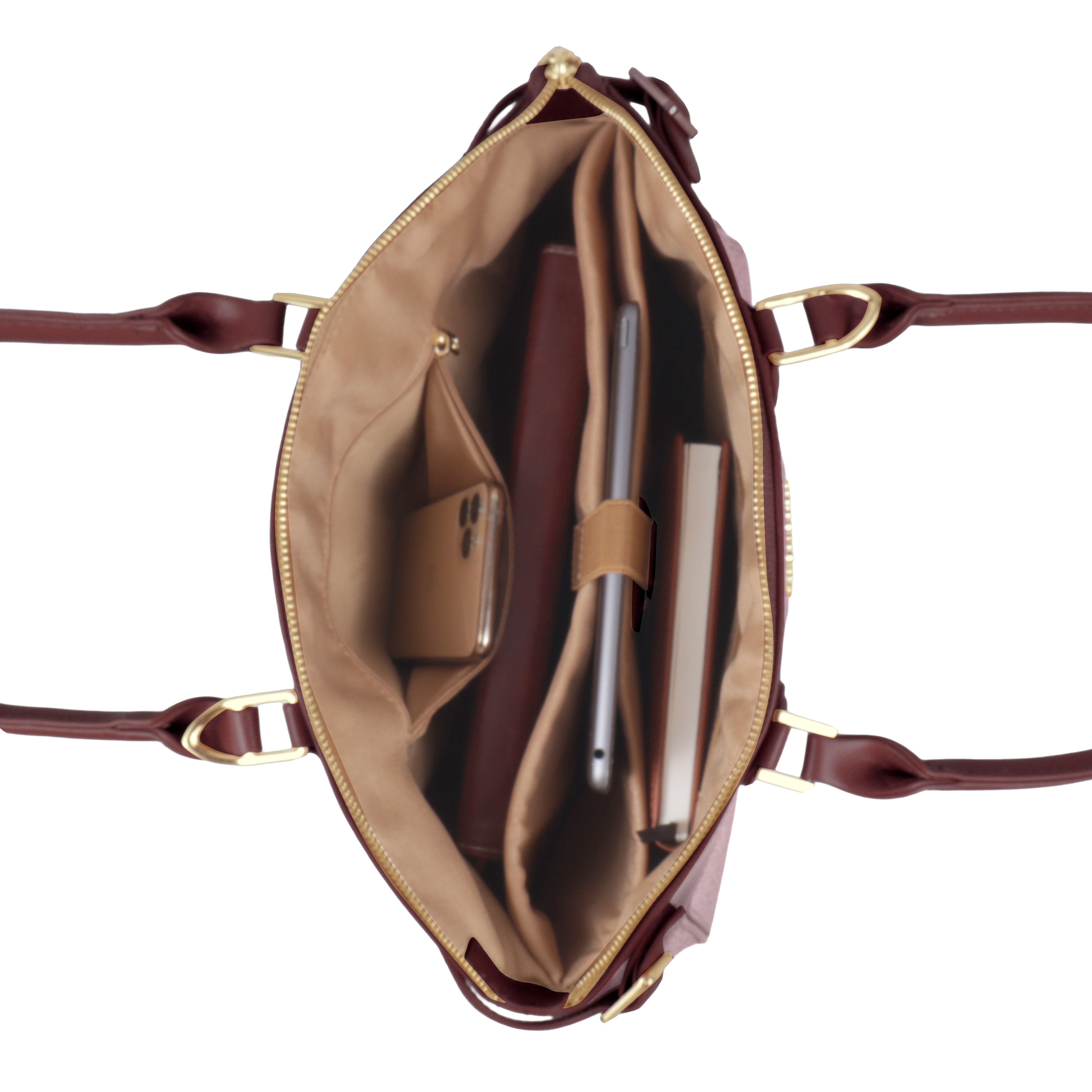 Trendy Leather Tote Bag with Detachable Shoulder Strap & Spacious Interior