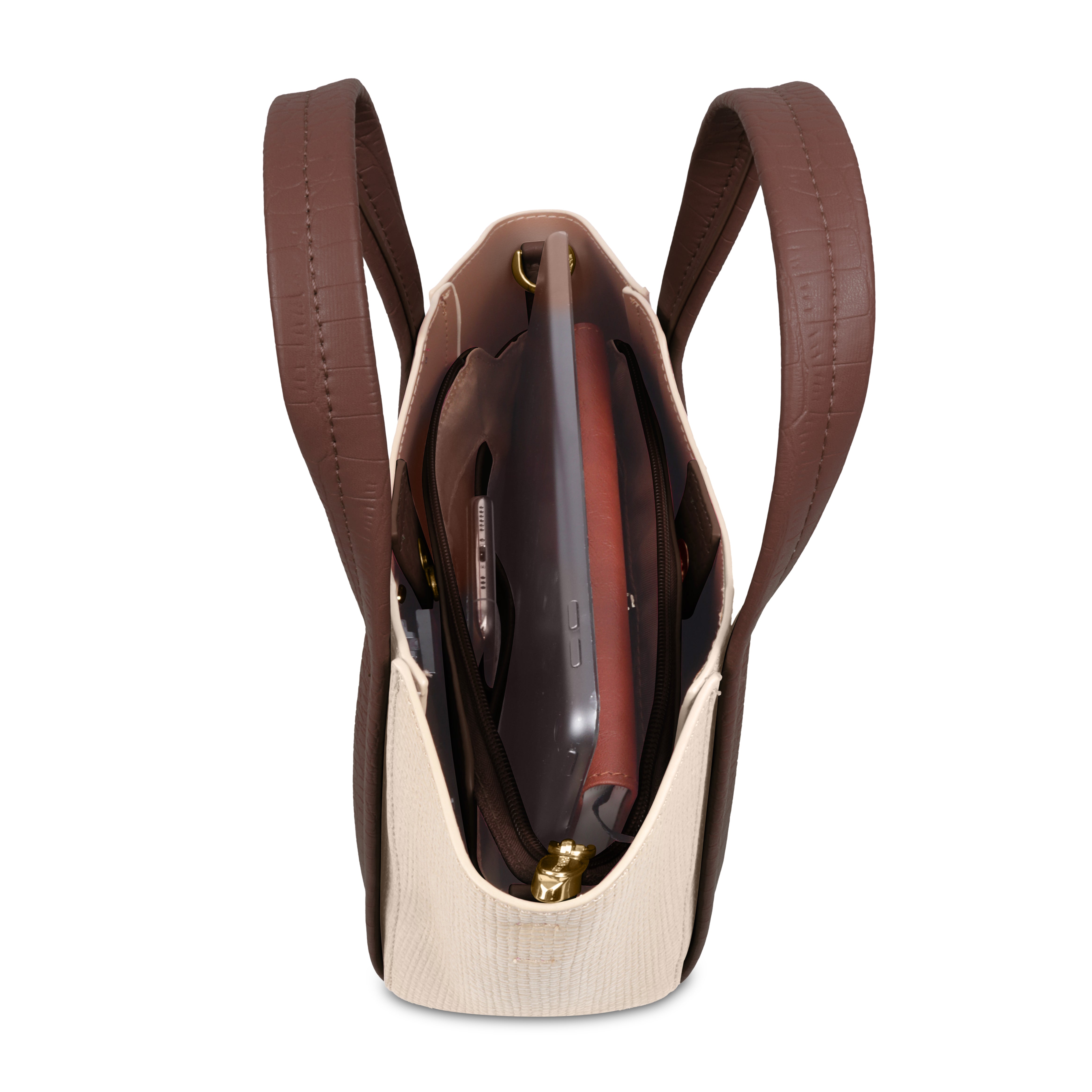 Trendy Leather Tote Bag with Detachable Shoulder Strap & Spacious Interior