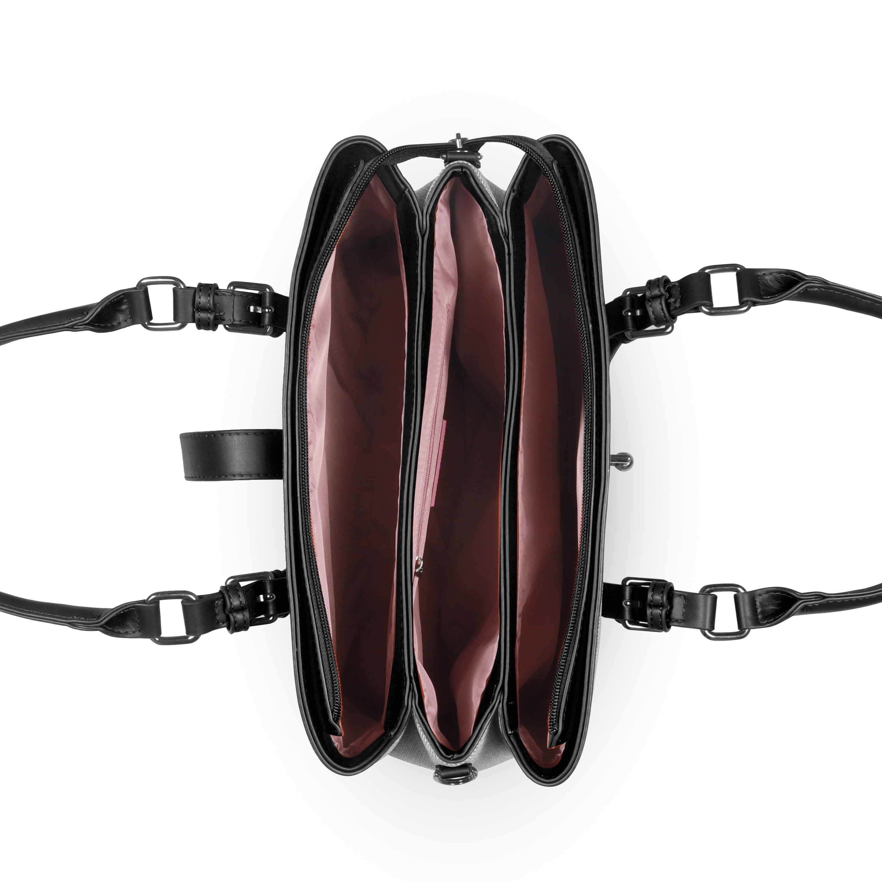 Magnolia Black Handbag | Vegan Leather | 10.58L Storage