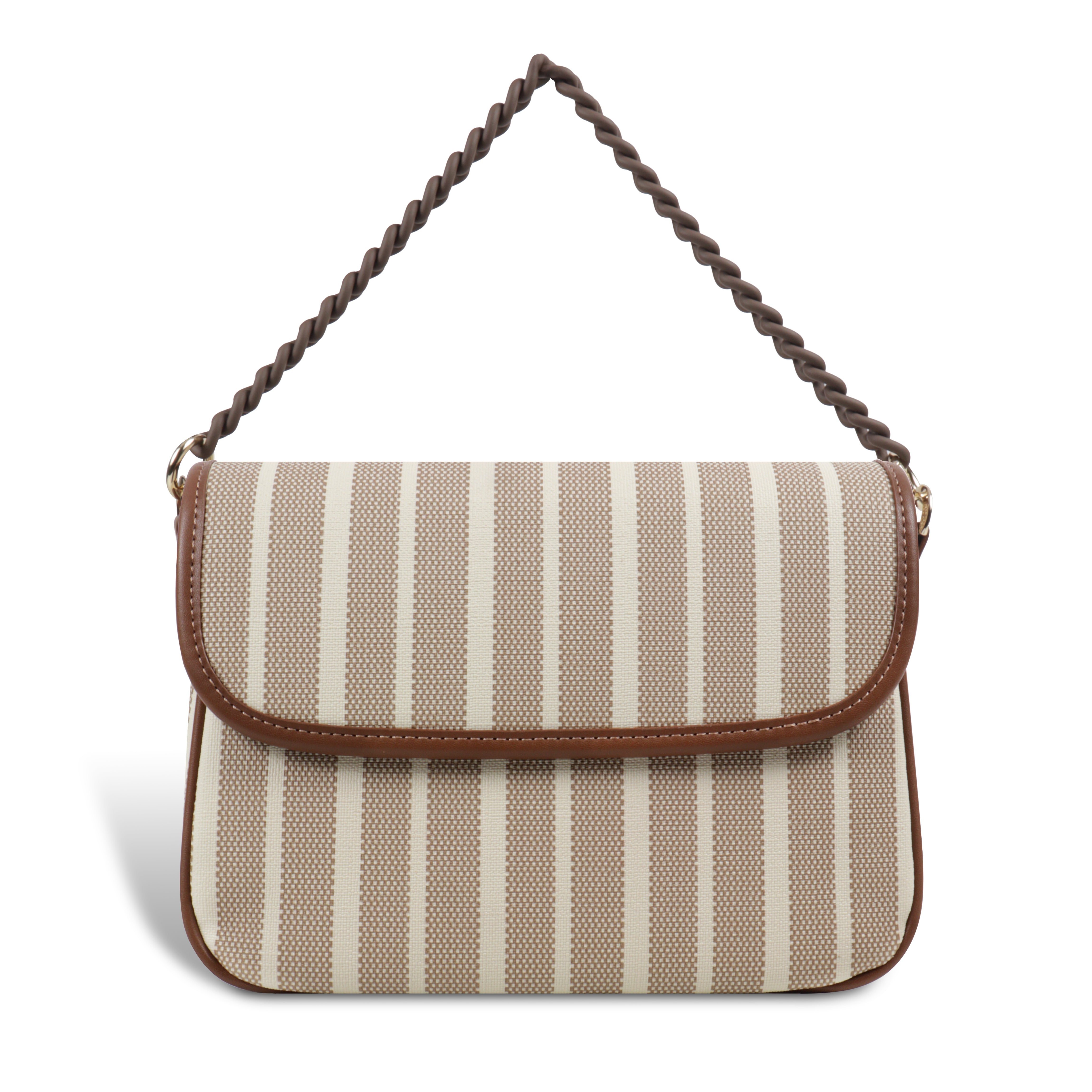 Sandy Stripe Flap Bag