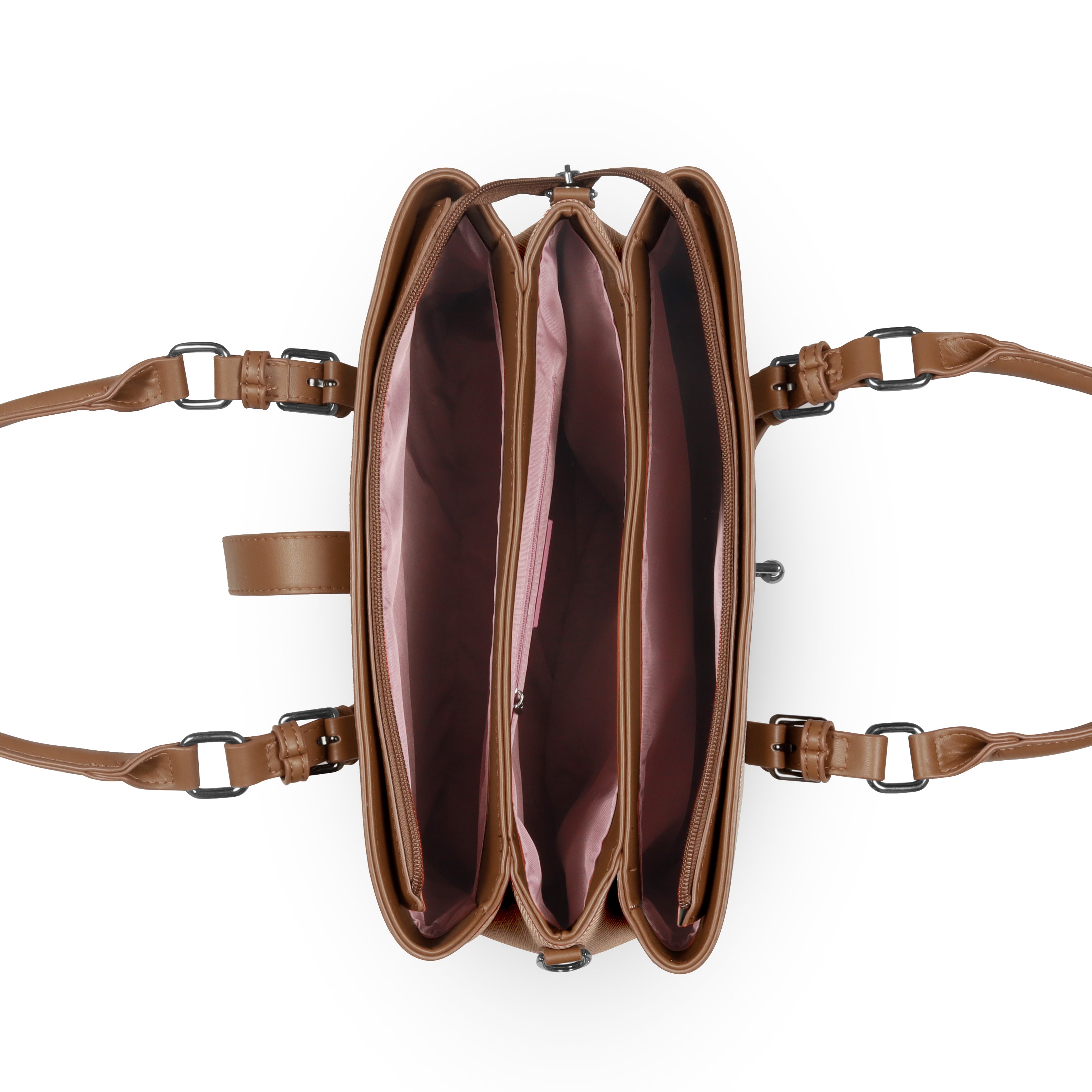 Magnolia Brown Handbag | Vegan Leather | 10.58L Storage