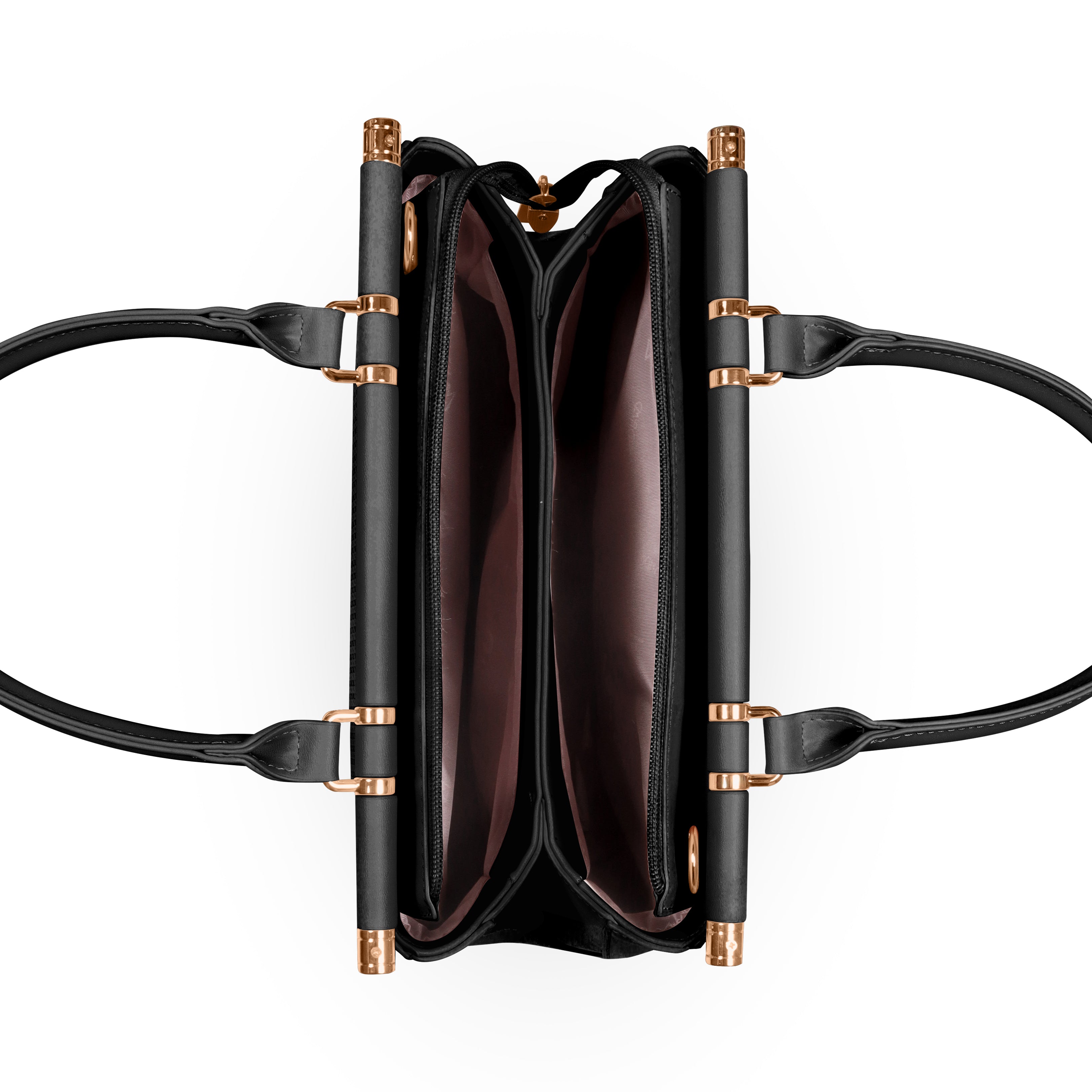 Magnolia Woven Texture Handbag | Black | 10L Storage | Adjustable Strap | Spacious Interior