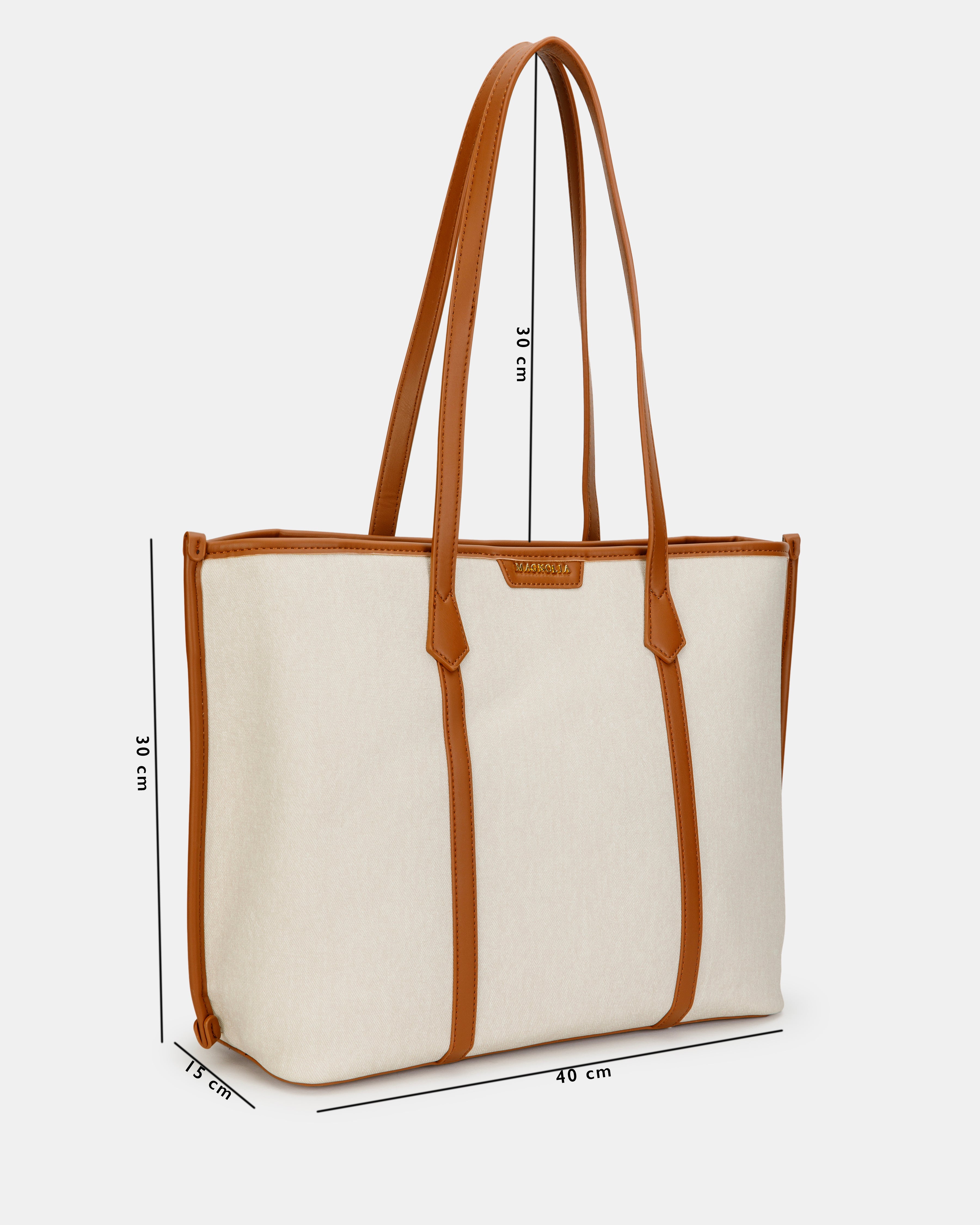 Magnolia Tote Bag – Stylish & Spacious Handbag with PU Leather Straps