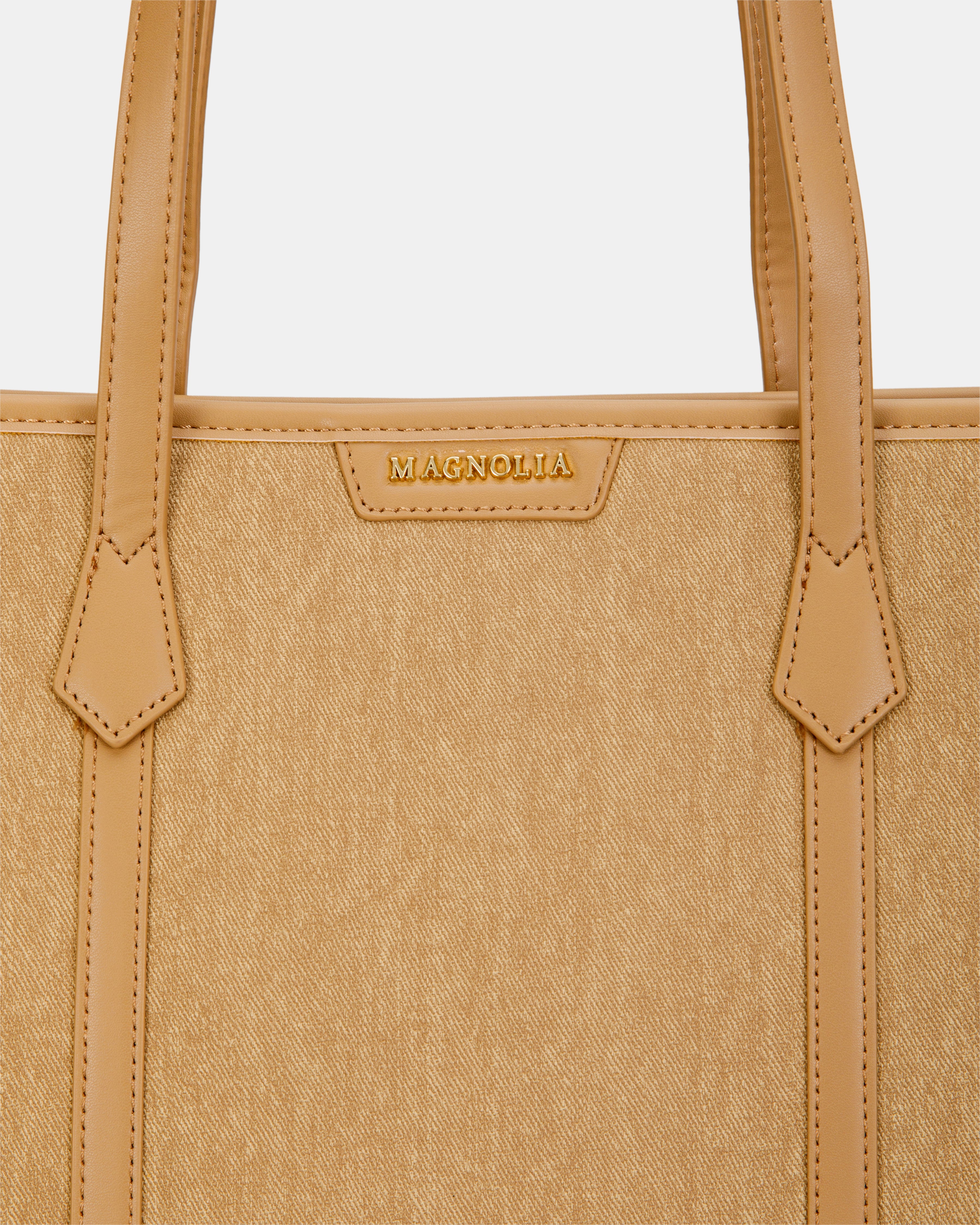 Magnolia Tote Bag – Stylish & Spacious Handbag with PU Leather Straps