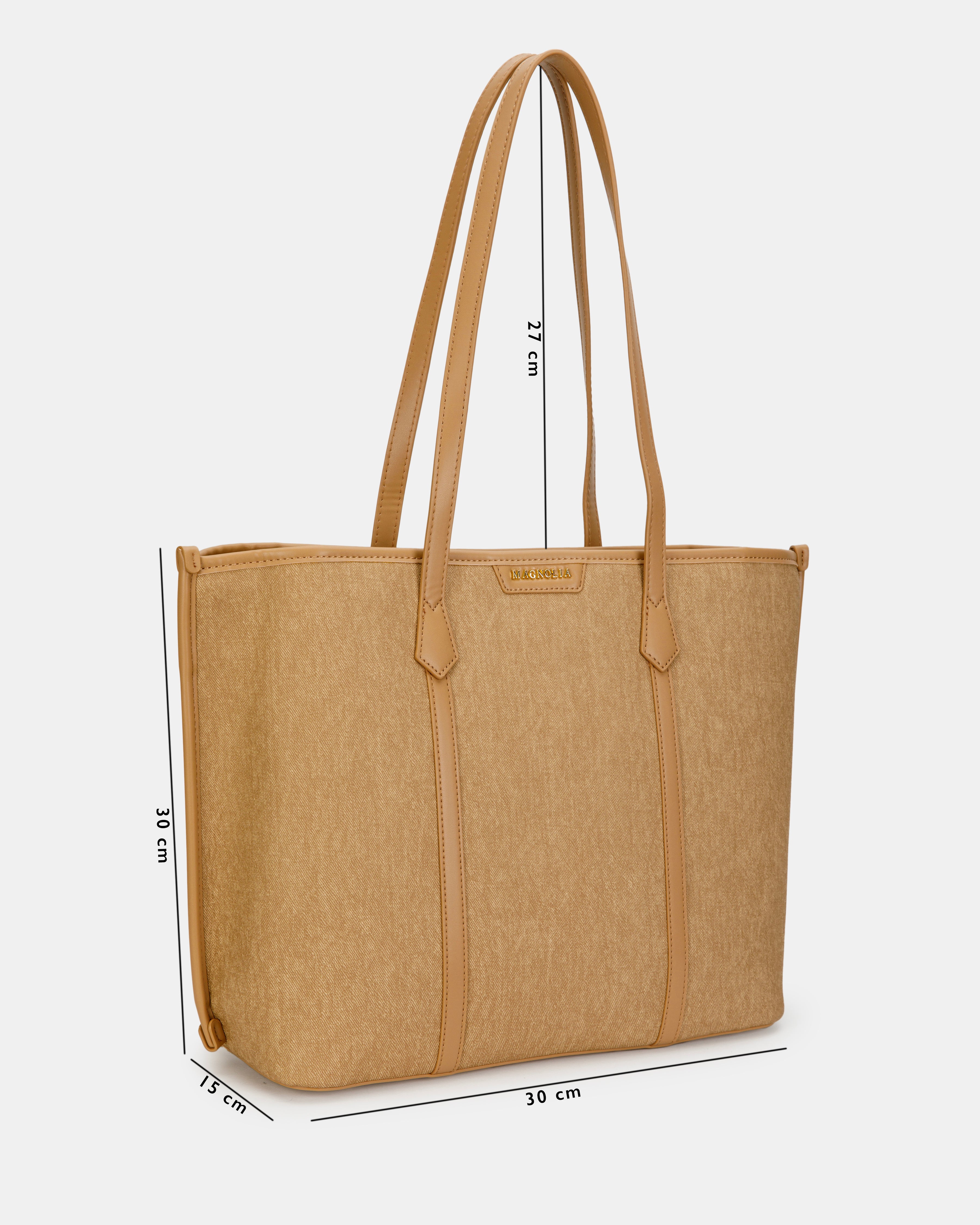 Magnolia Tote Bag – Stylish & Spacious Handbag with PU Leather Straps