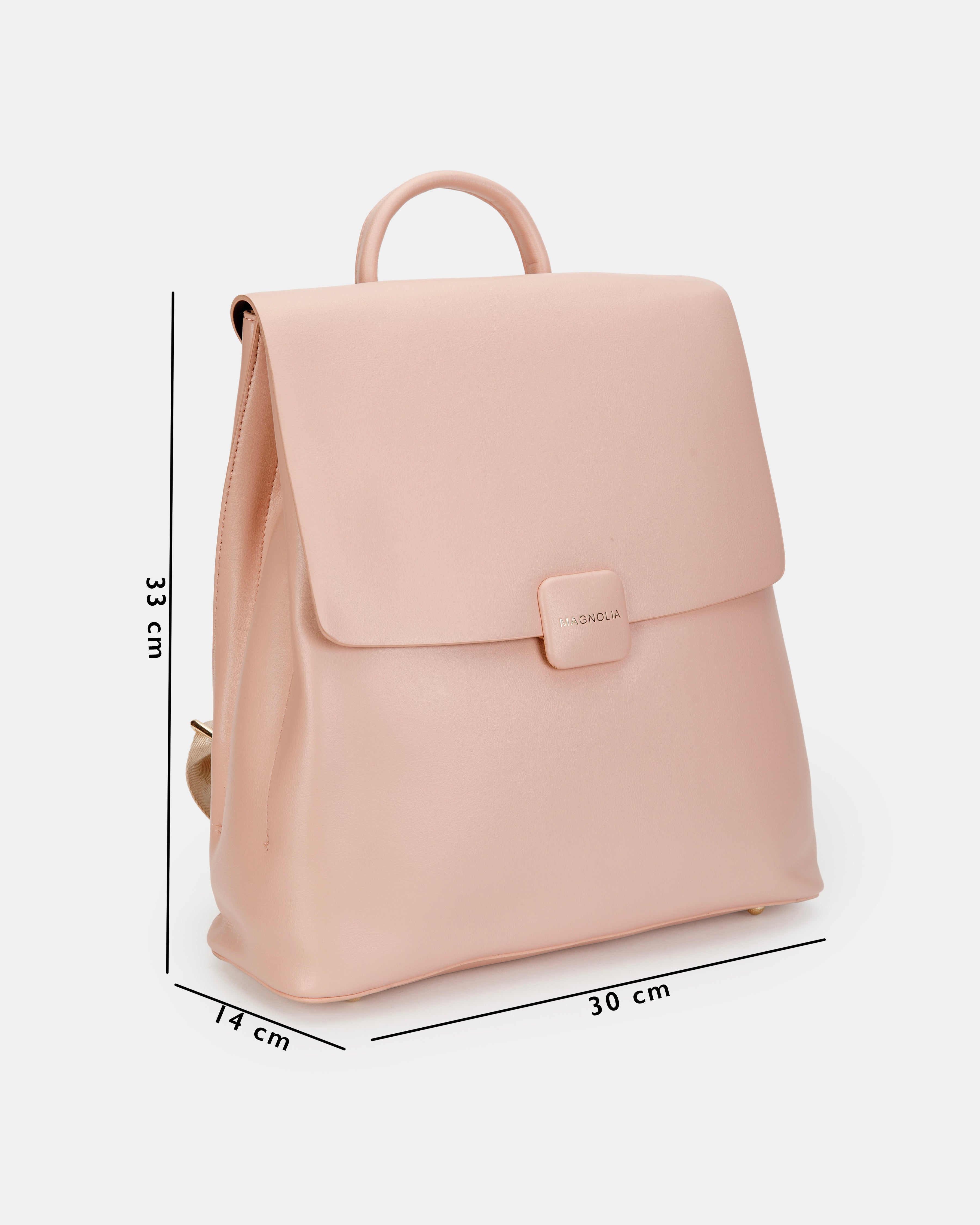 Magnolia Stylish PU Leather Backpack | 3 Compartments | Trendy & Spacious | Women’s Casual & Work Bag