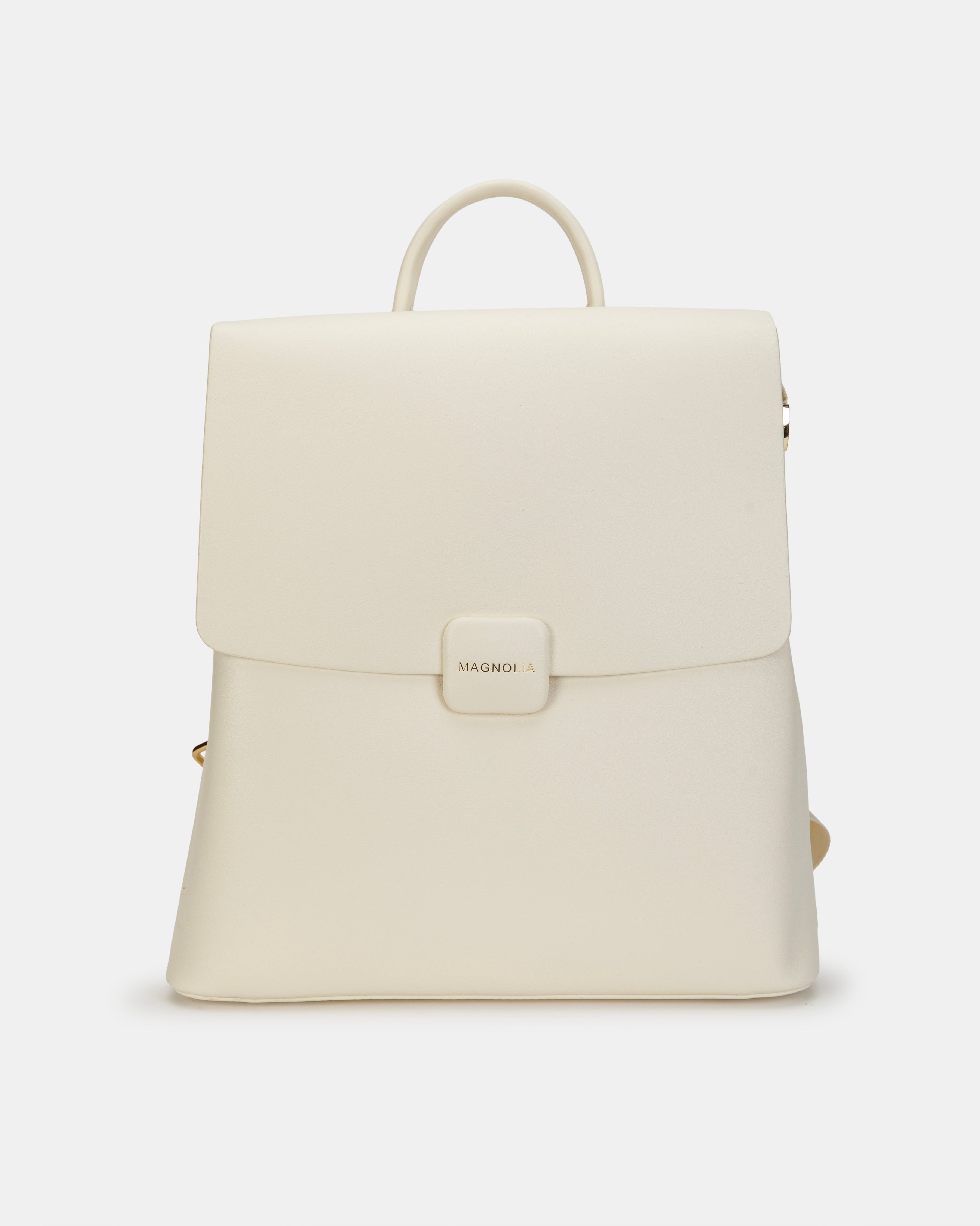 Magnolia Stylish PU Leather Backpack | 3 Compartments | Trendy & Spacious | Women’s Casual & Work Bag