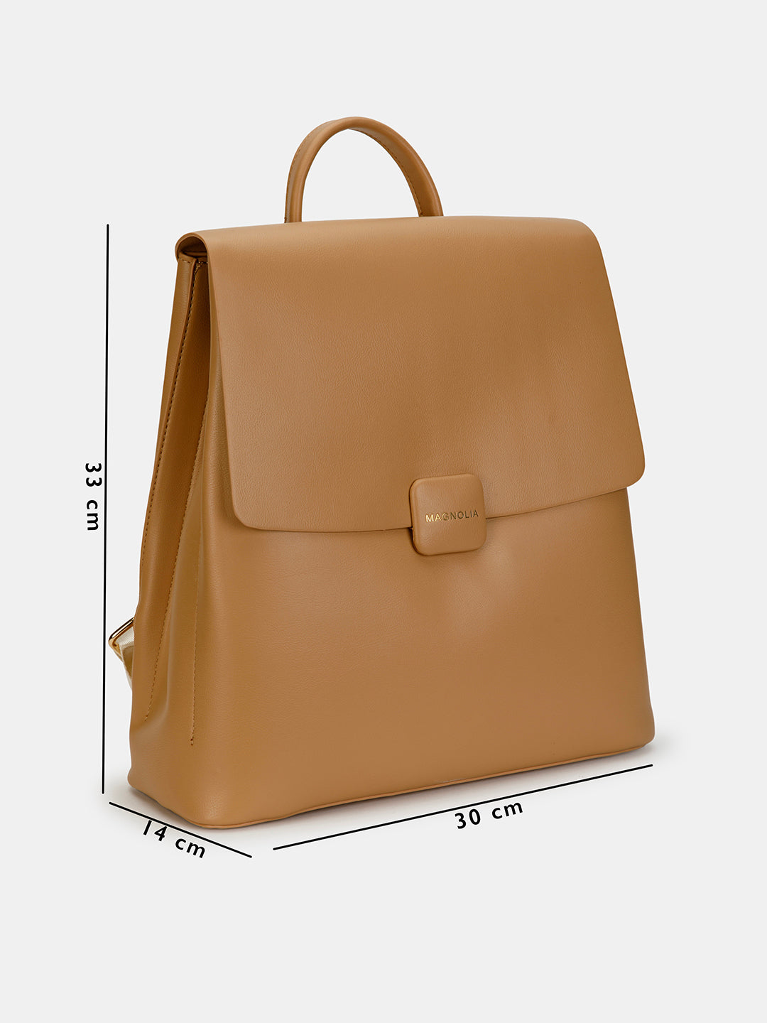 Magnolia Stylish PU Leather Backpack | 3 Compartments | Trendy & Spacious | Women’s Casual & Work Bag