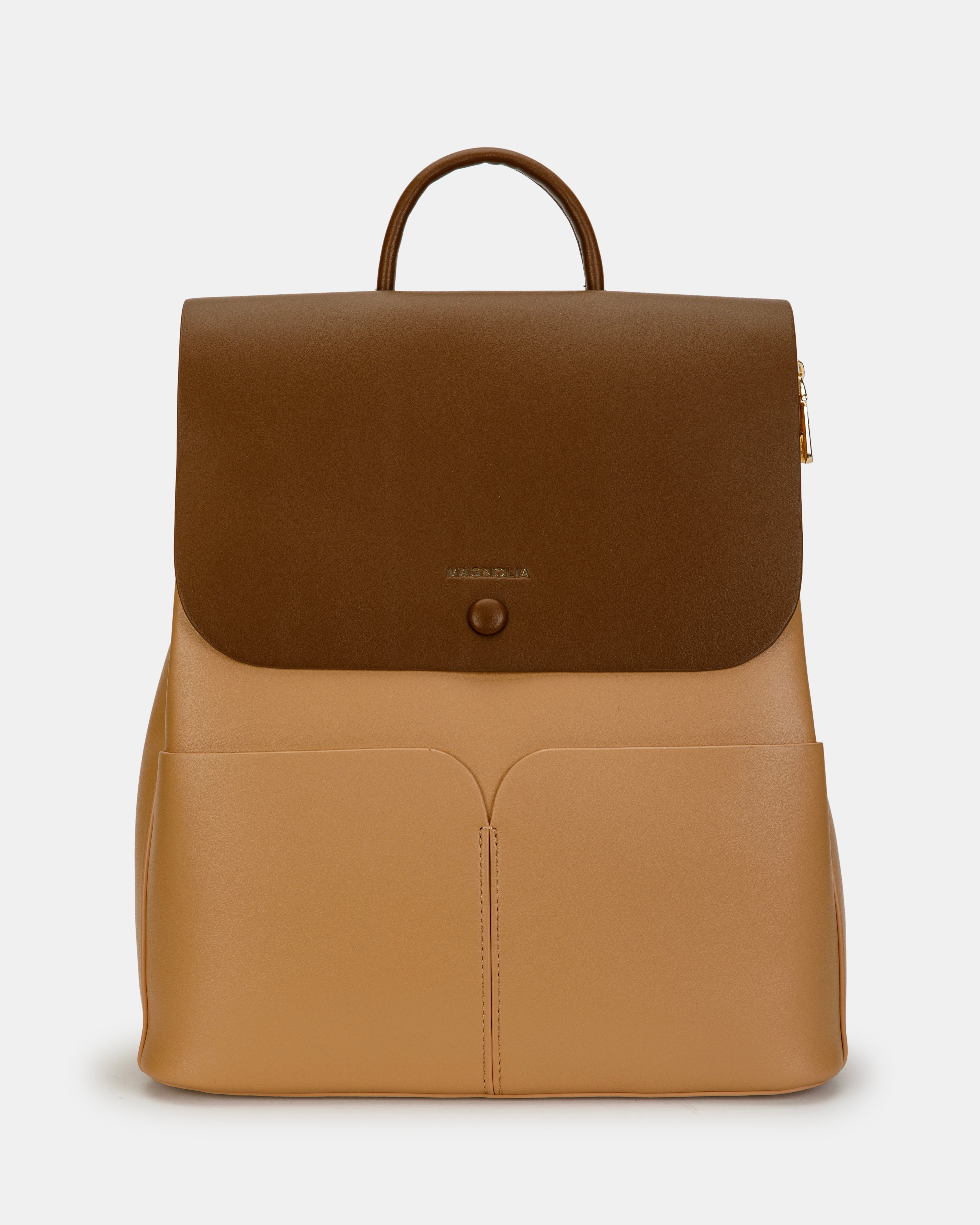 Magnolia Stylish PU Leather Backpack Spacious & Trendy Travel Bag for Women