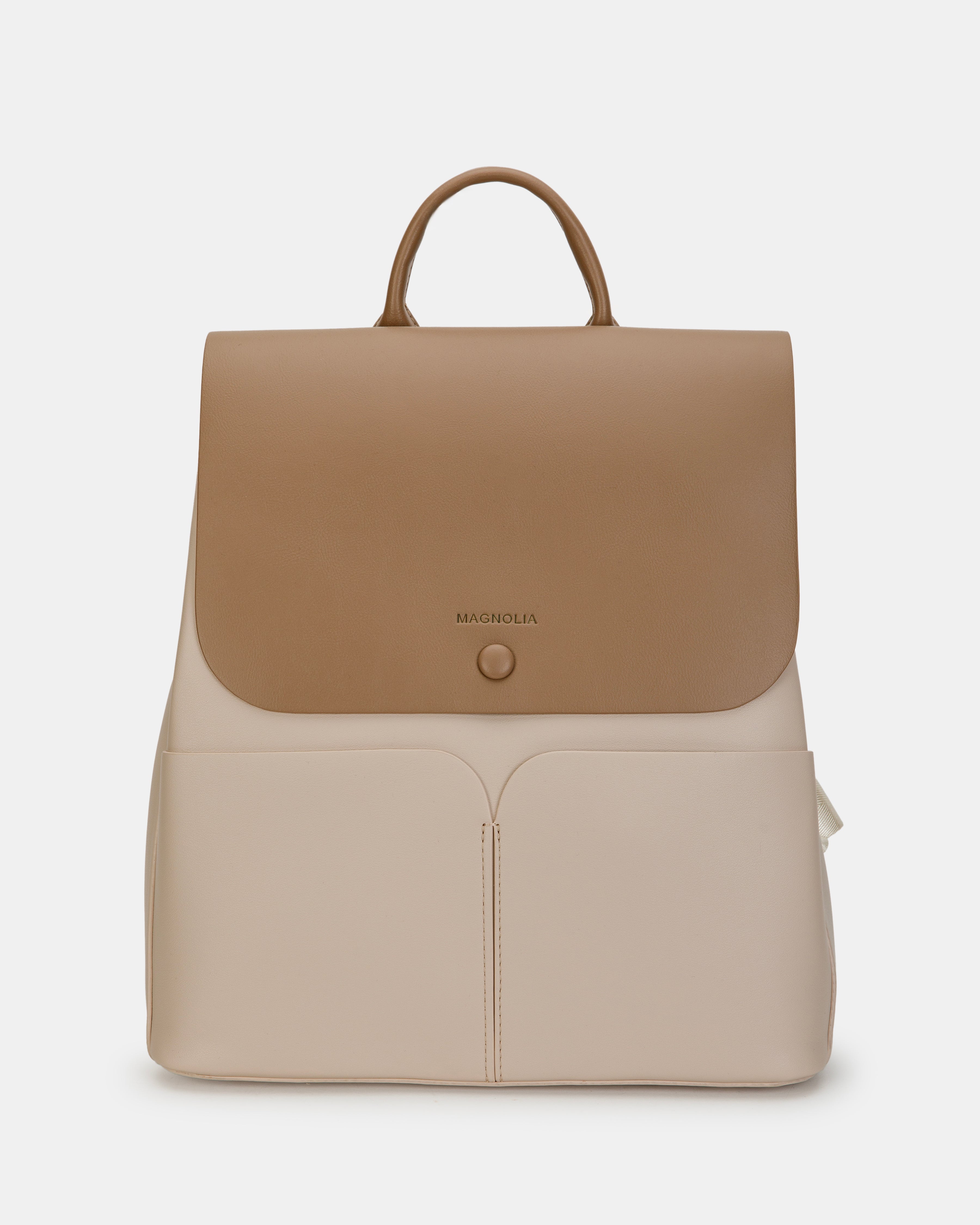 Magnolia Stylish PU Leather Backpack Spacious & Trendy Travel Bag for Women