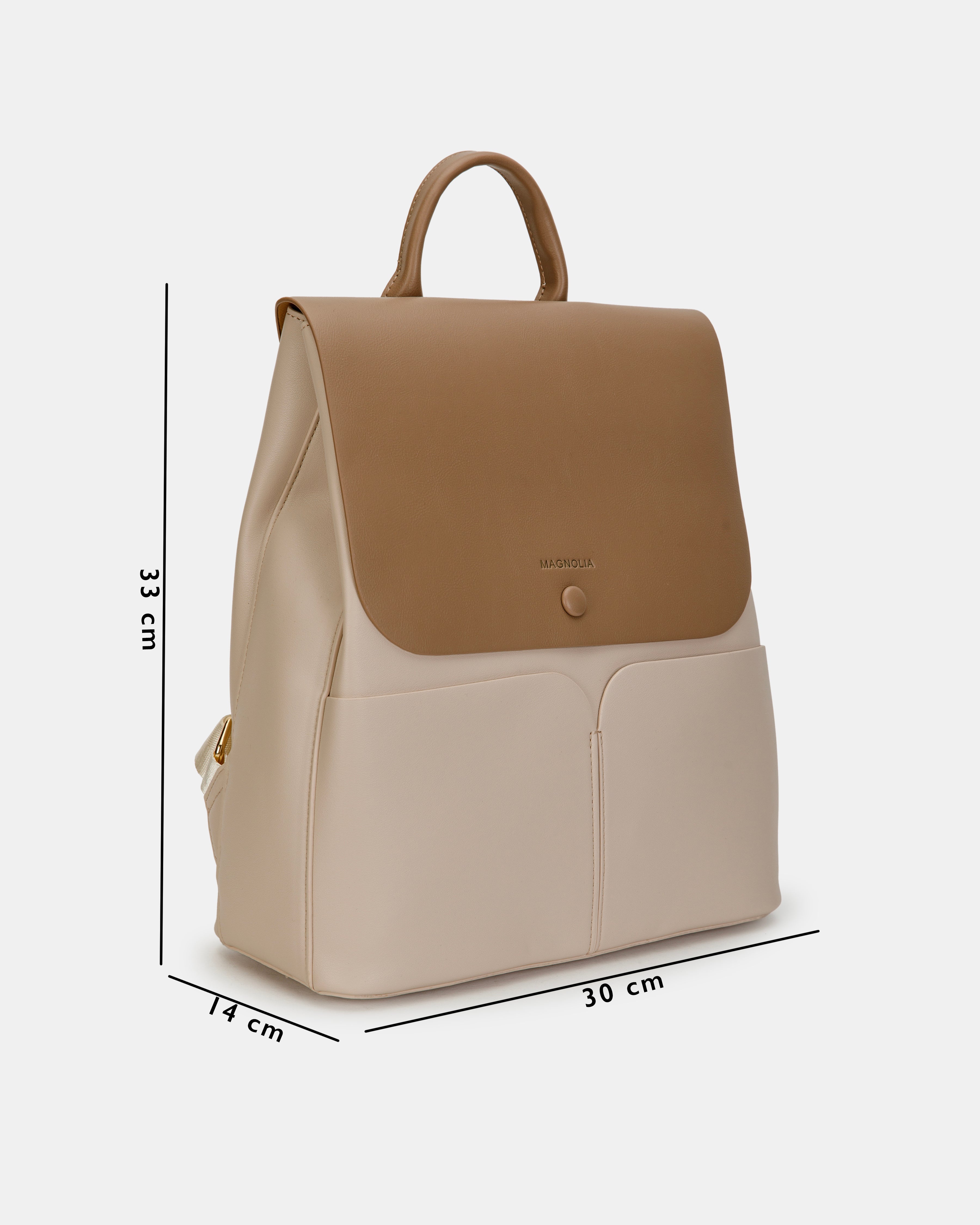 Magnolia Stylish PU Leather Backpack Spacious & Trendy Travel Bag for Women